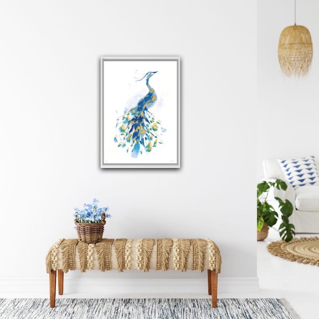 Peacock Gold, Limited Edition Print, Gavin Dobson, Animal Art For Sale 3