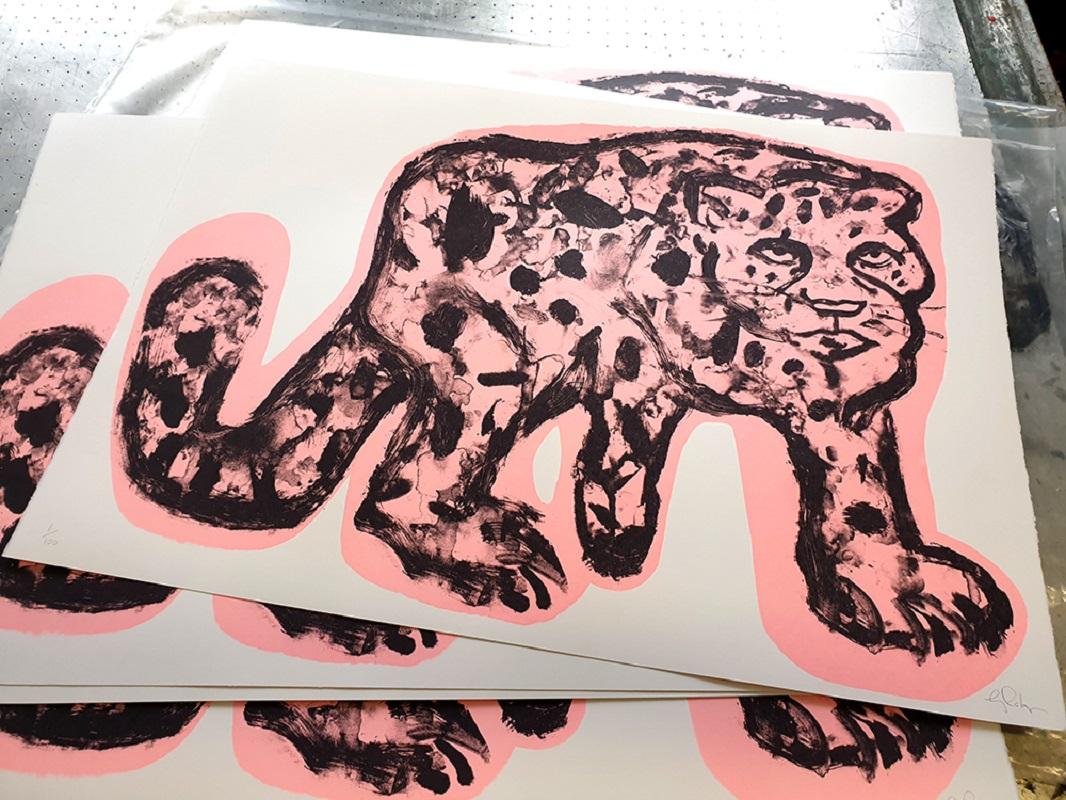 Pink Panther with Cymk Screen Print by Gavin Dobson For Sale 2