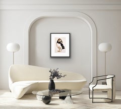 Puffin Gold, Limited Edition print, Bird Print, Handmade Contemporary Art