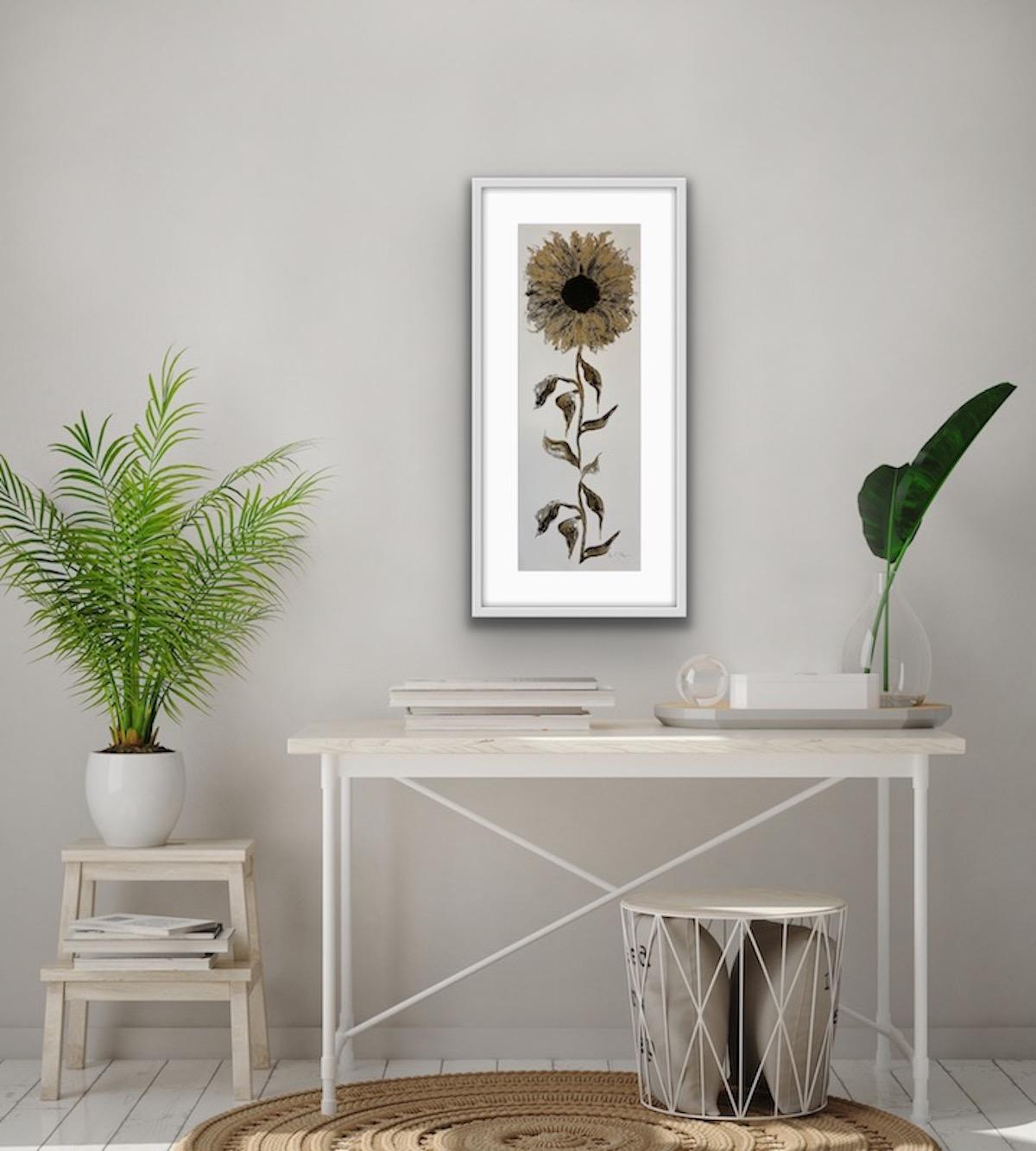 Girasol dorado, Impresión en edición limitada, Paisaje, Impresión de flores, Girasol en venta 4