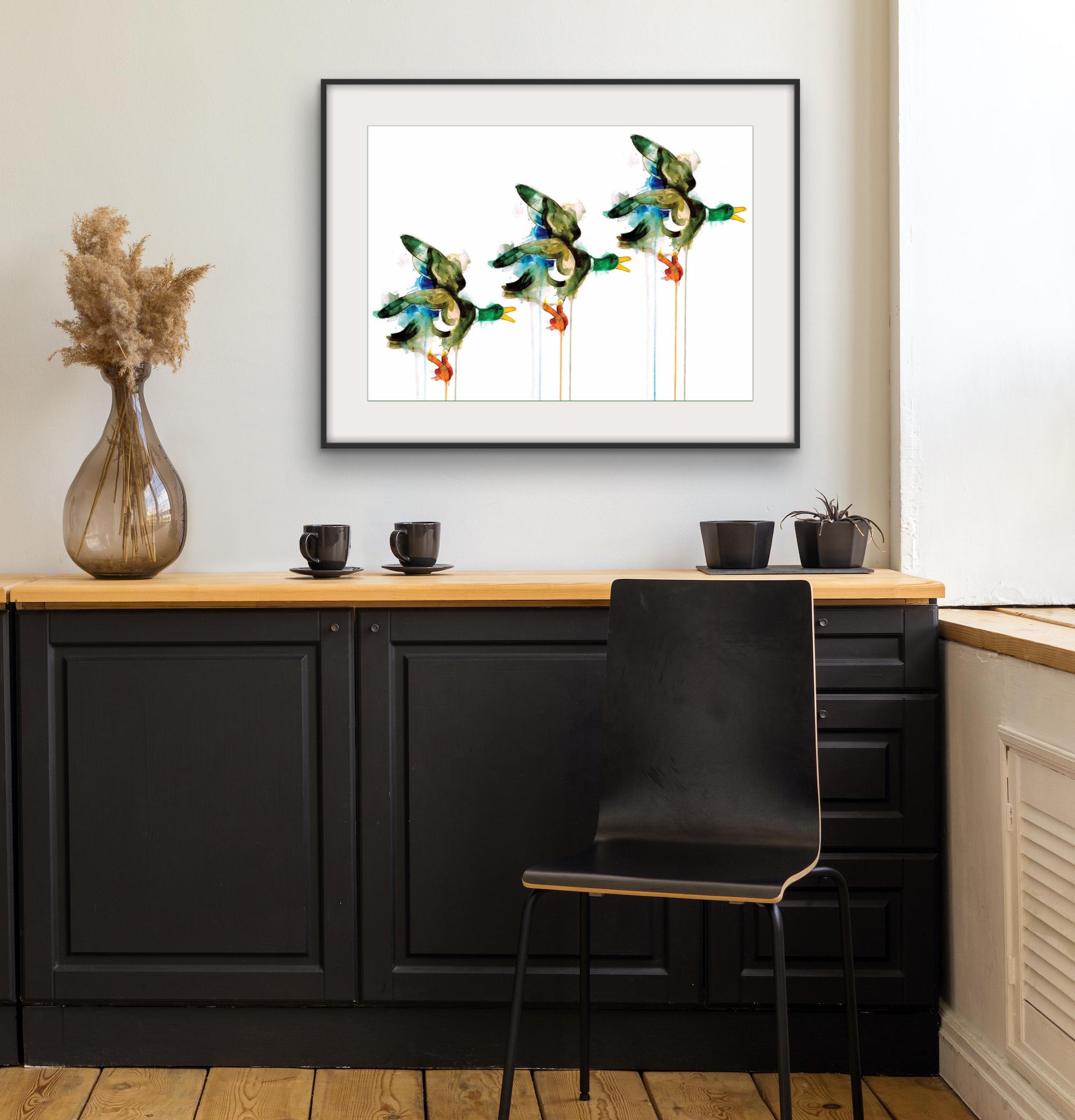 Three Flying Ducks, Print by Gavin Dobson For Sale 4