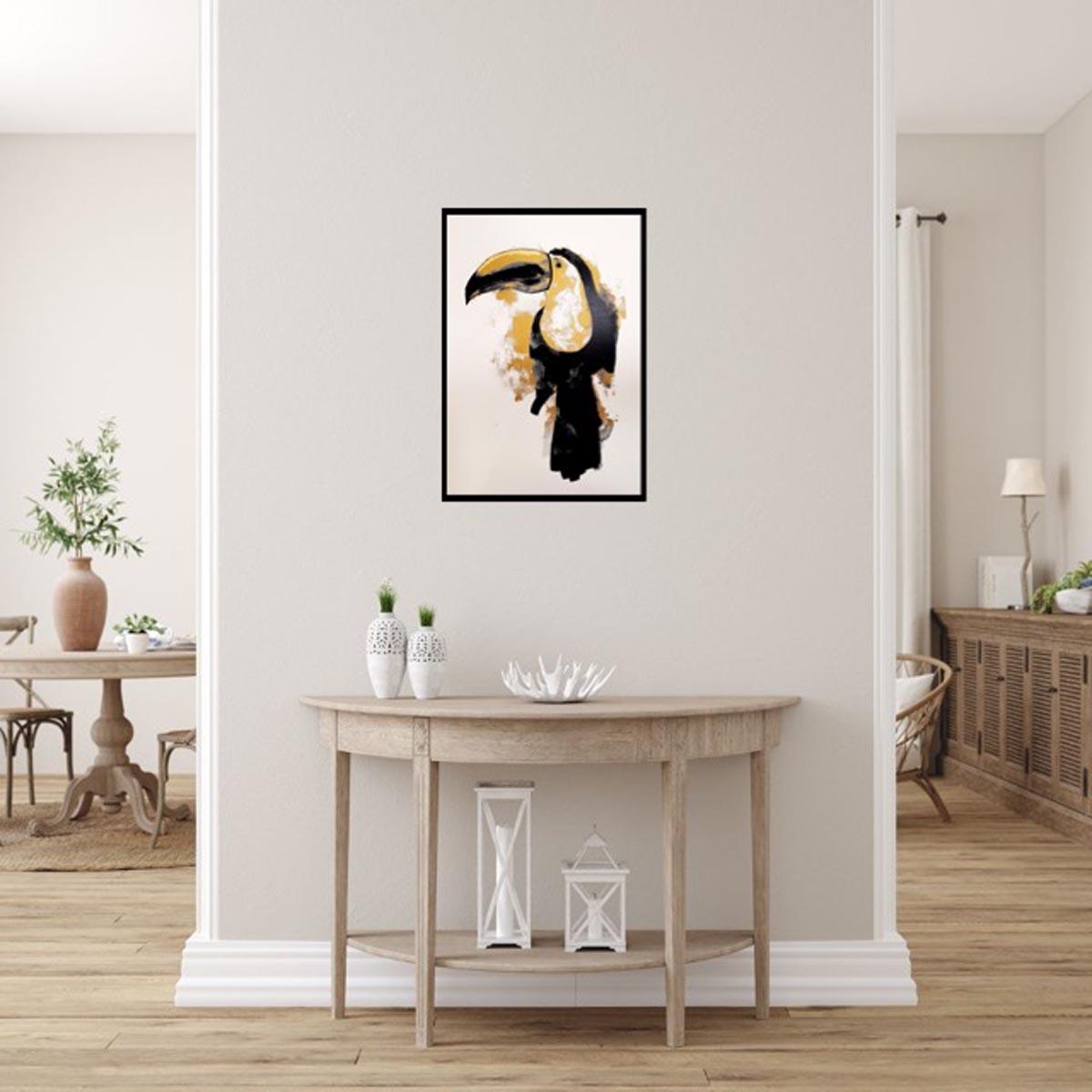Toucan Gold, Limited Edition Silkscreen Print, Bird Art, AnimalArt 3