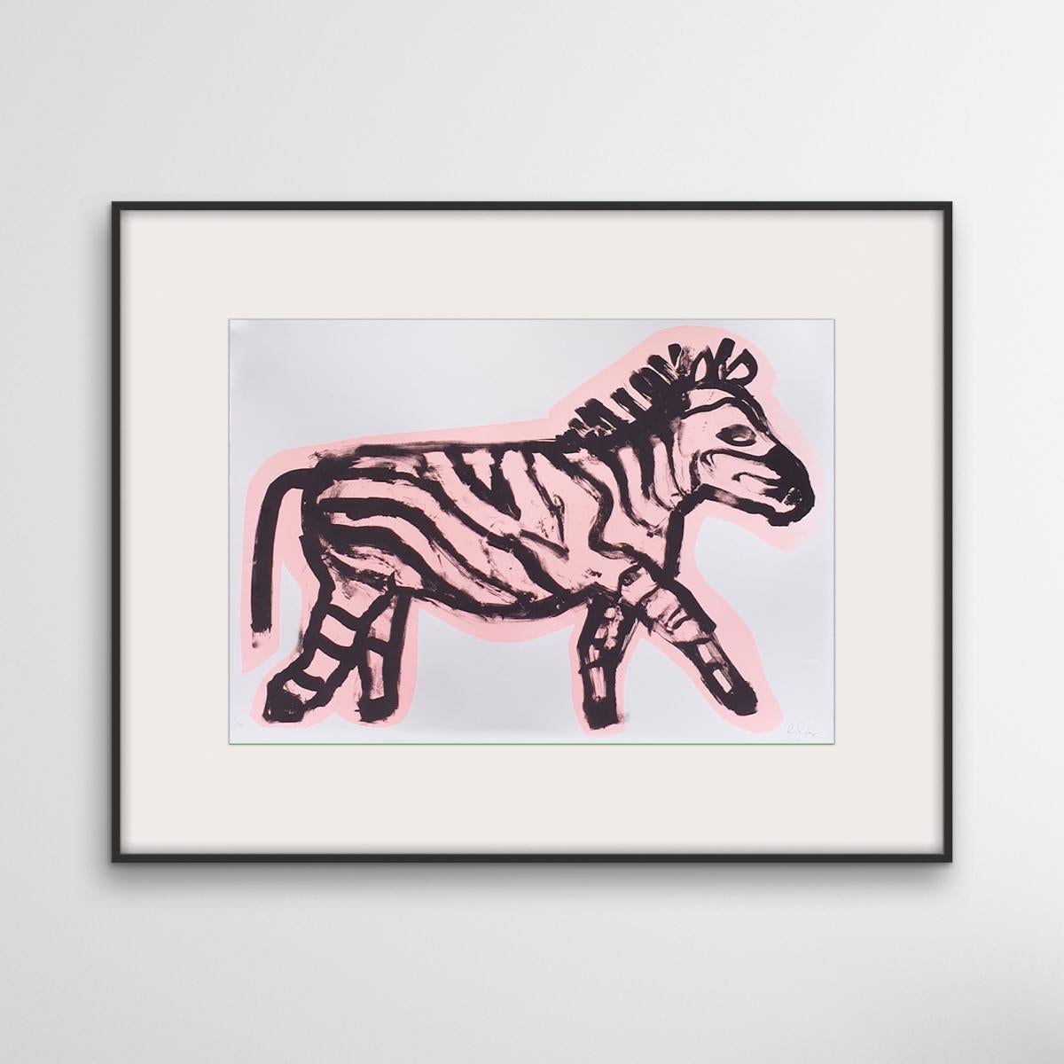 Zebedy, Edición limitada, Estampado animal, Cebra rosa en venta 2