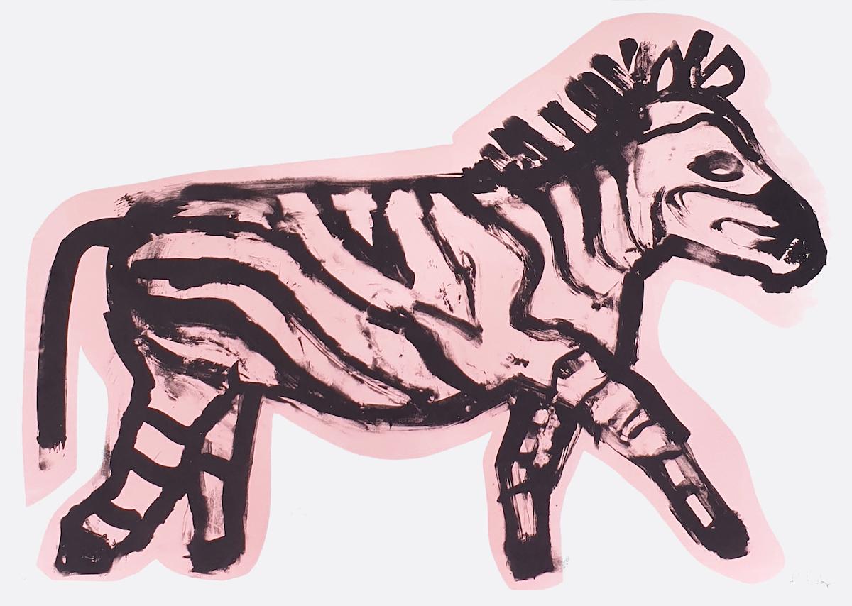 Animal Print de Gavin Dobson - Zebedy, Edición limitada, Estampado animal, Cebra rosa