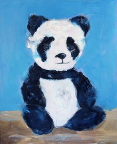Panda, Peinture, Huile sur Toile