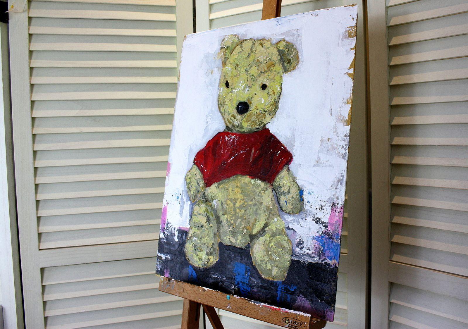 winnie the pooh acrylic painting