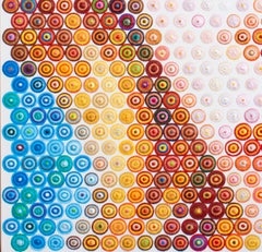 June - 21st Century, Contemporary, Figurative Painting, Portrait, Dots