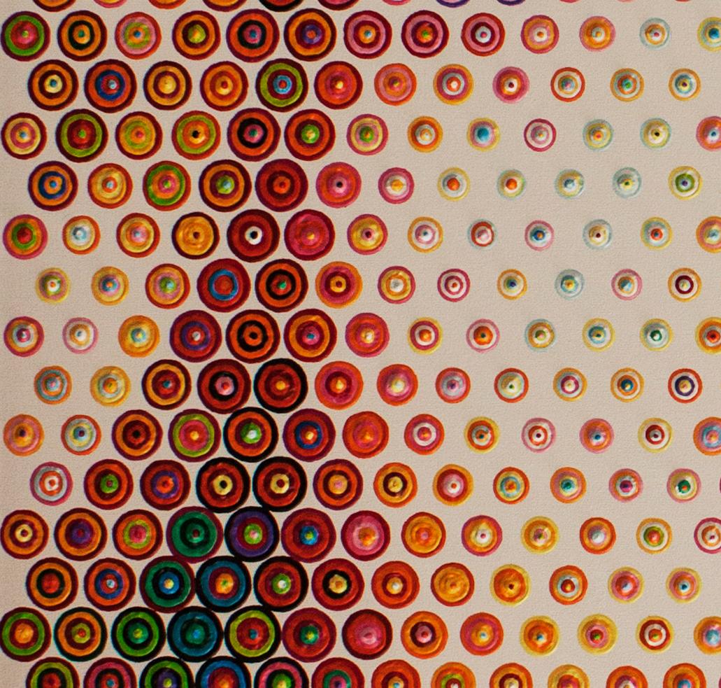 Vertical - Siglo XXI, Contemporáneo, Pintura figurativa, Retrato, Puntos - Painting de Gavin Rain