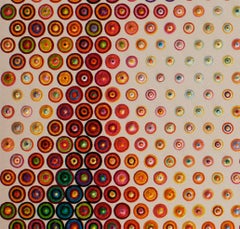 Vertical - 21st Century, Contemporary, Figurative Painting, Portrait, Dots