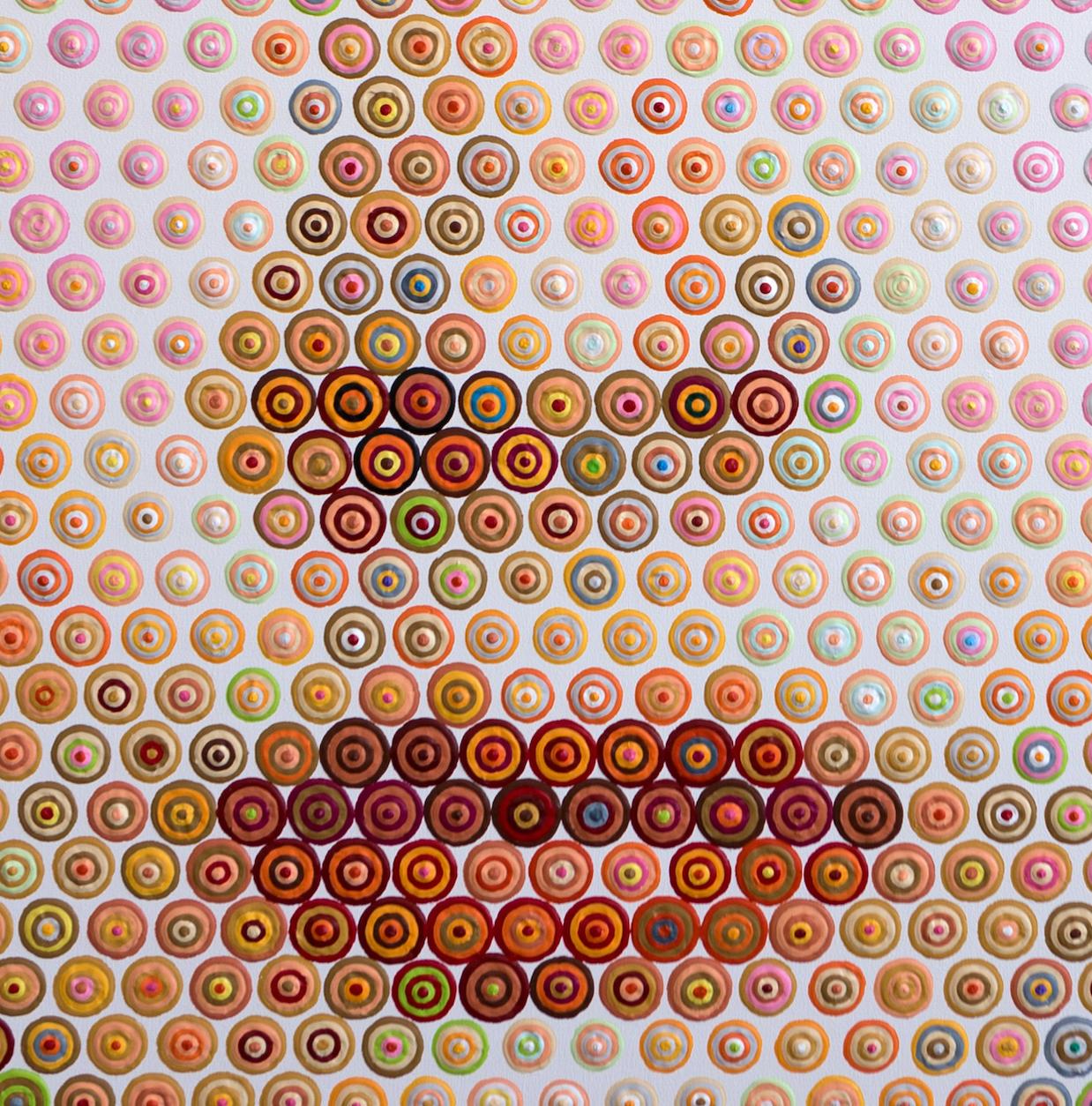 Vivian - 21° Secolo, Contemporaneo, Pittura figurativa, Ritratto, Dot - Painting di Gavin Rain