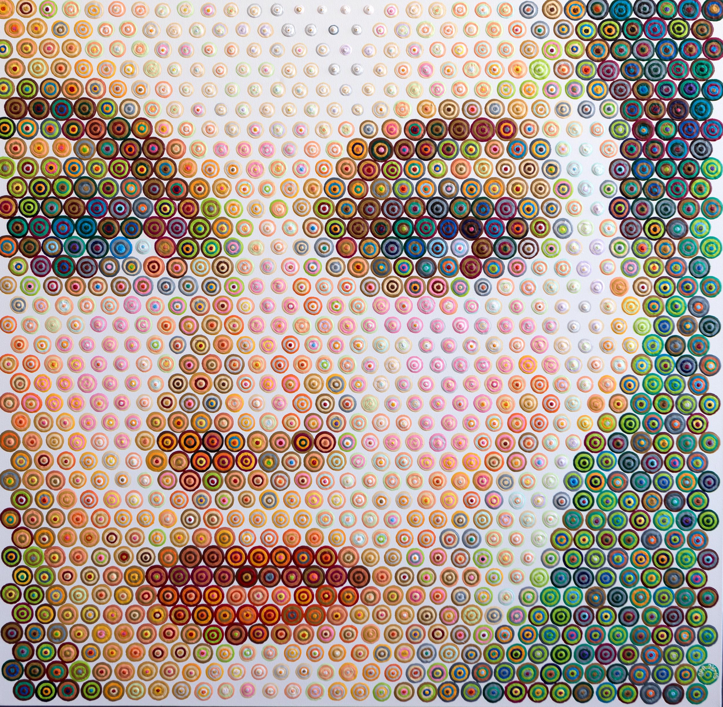 Figurative Painting di Gavin Rain - Vivian - 21° Secolo, Contemporaneo, Pittura figurativa, Ritratto, Dot