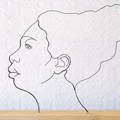 Nina Simone - Gavin Worth Iron Wire Figurative Sculpture