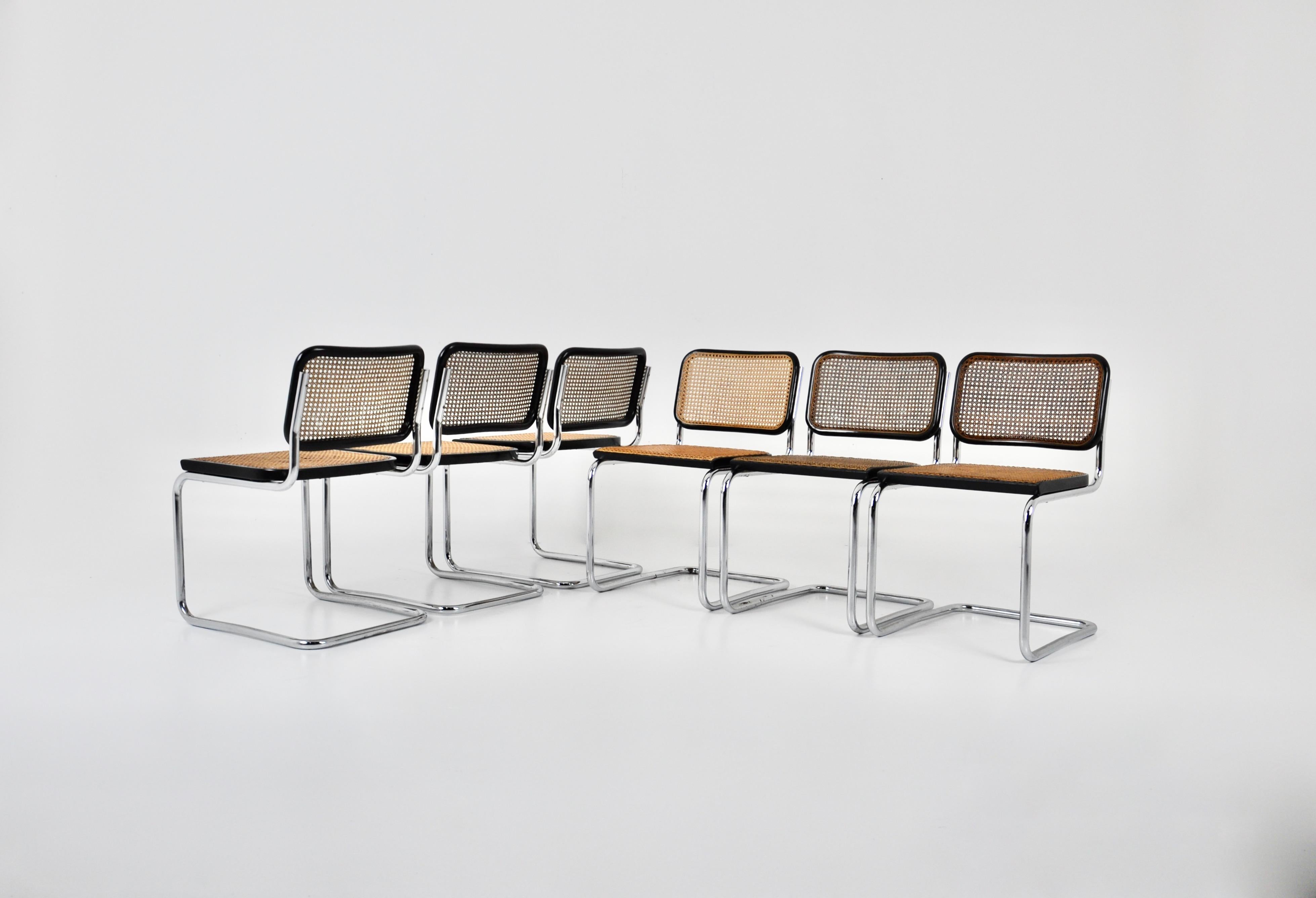 Gavina Dining Chairs by Marcel Breuer 1980s Set of 6 1