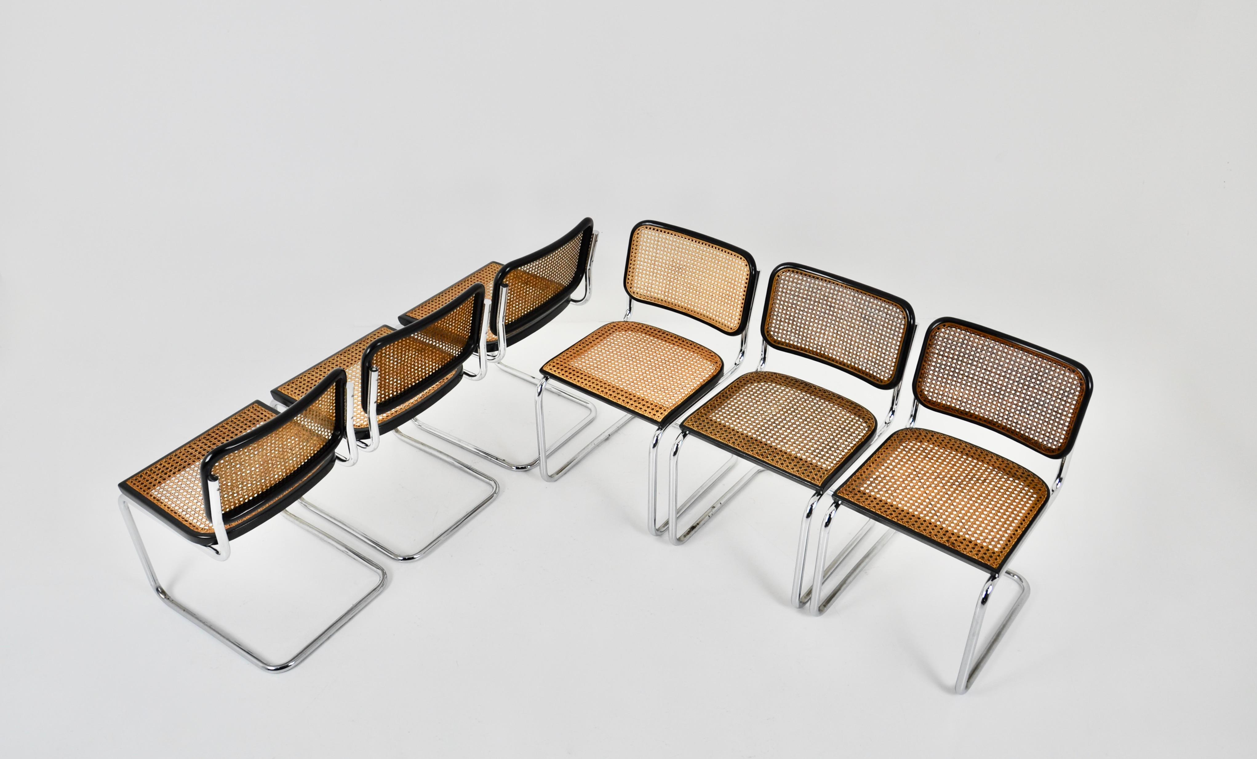 Gavina Dining Chairs by Marcel Breuer 1980s Set of 6 2