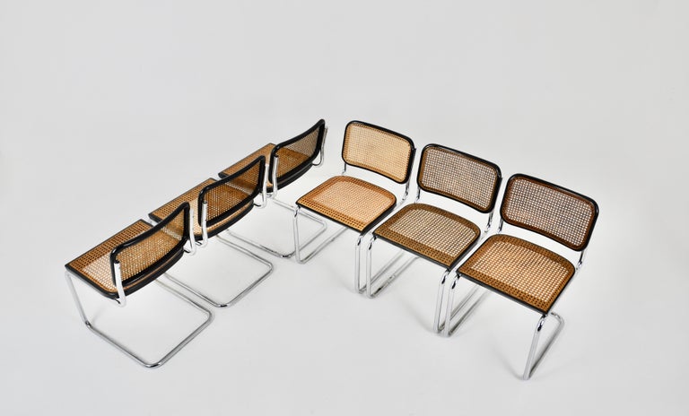 Gavina Dining Chairs by Marcel Breuer 1980s Set of 6 For Sale 2