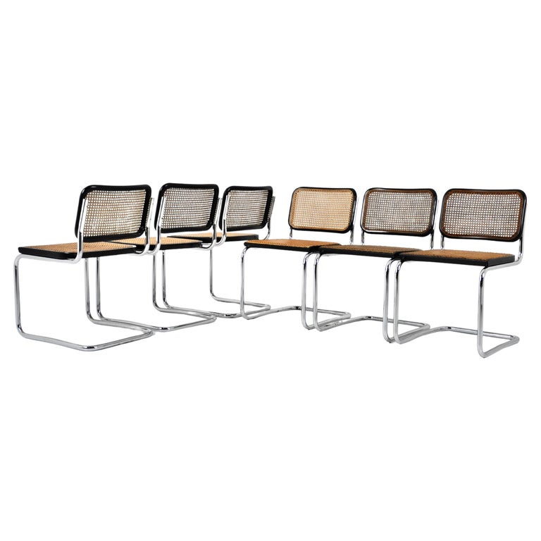 Gavina Dining Chairs by Marcel Breuer 1980s Set of 6 For Sale