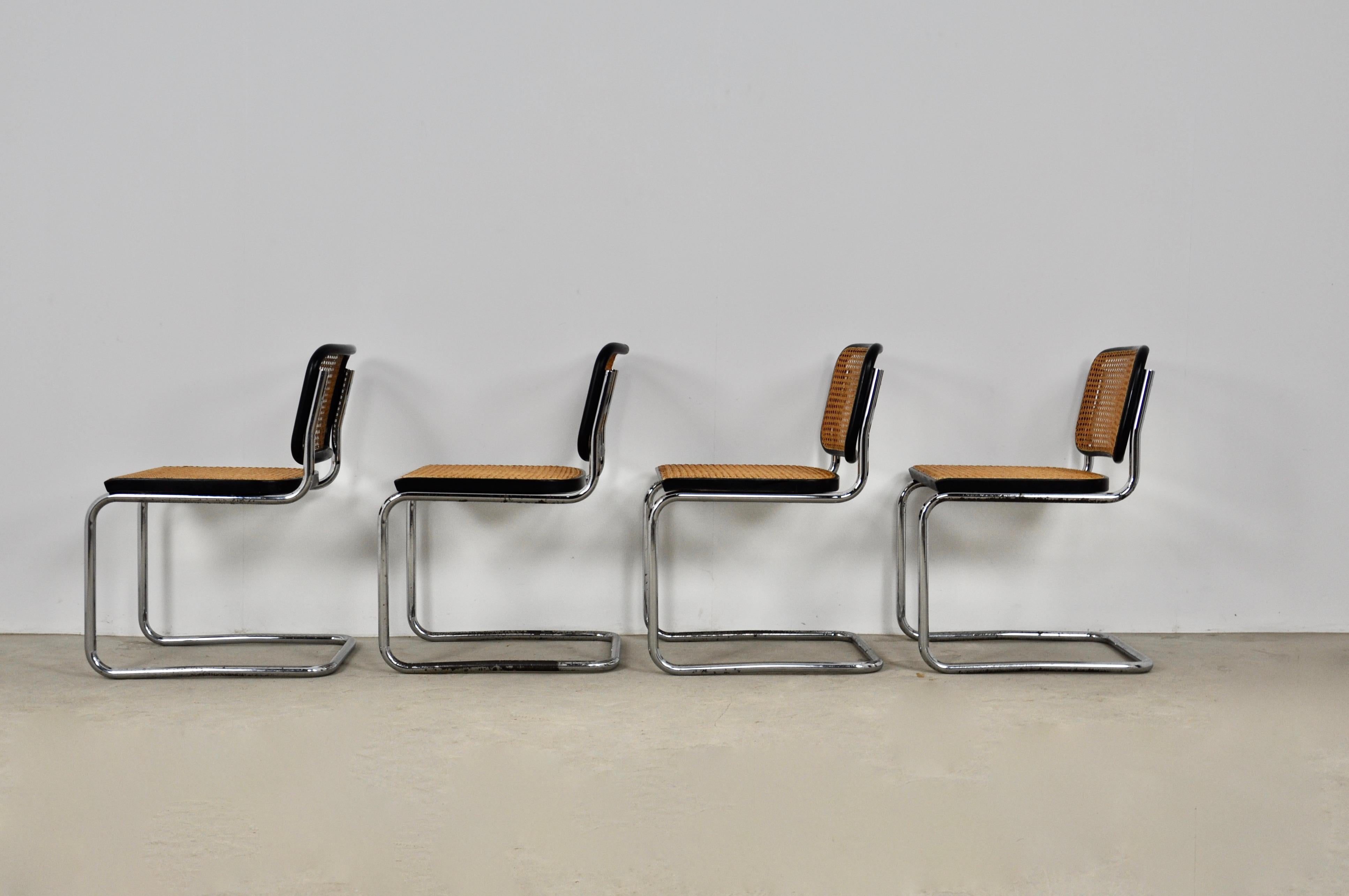 Gavina Dinning Chairs by Marcel Breuer, 1980s, Set of 4 3