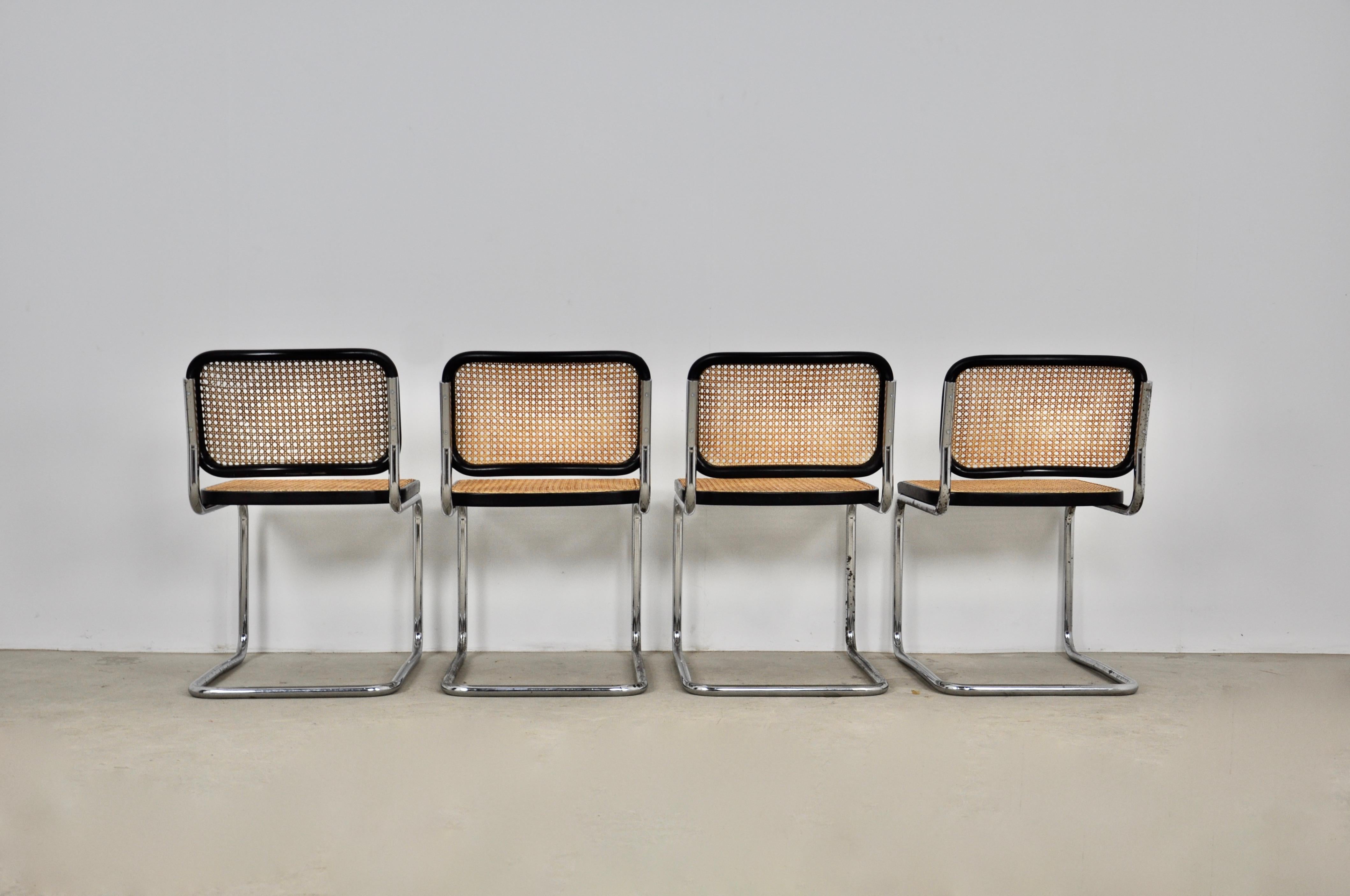 Gavina Dinning Chairs by Marcel Breuer, 1980s, Set of 4 4