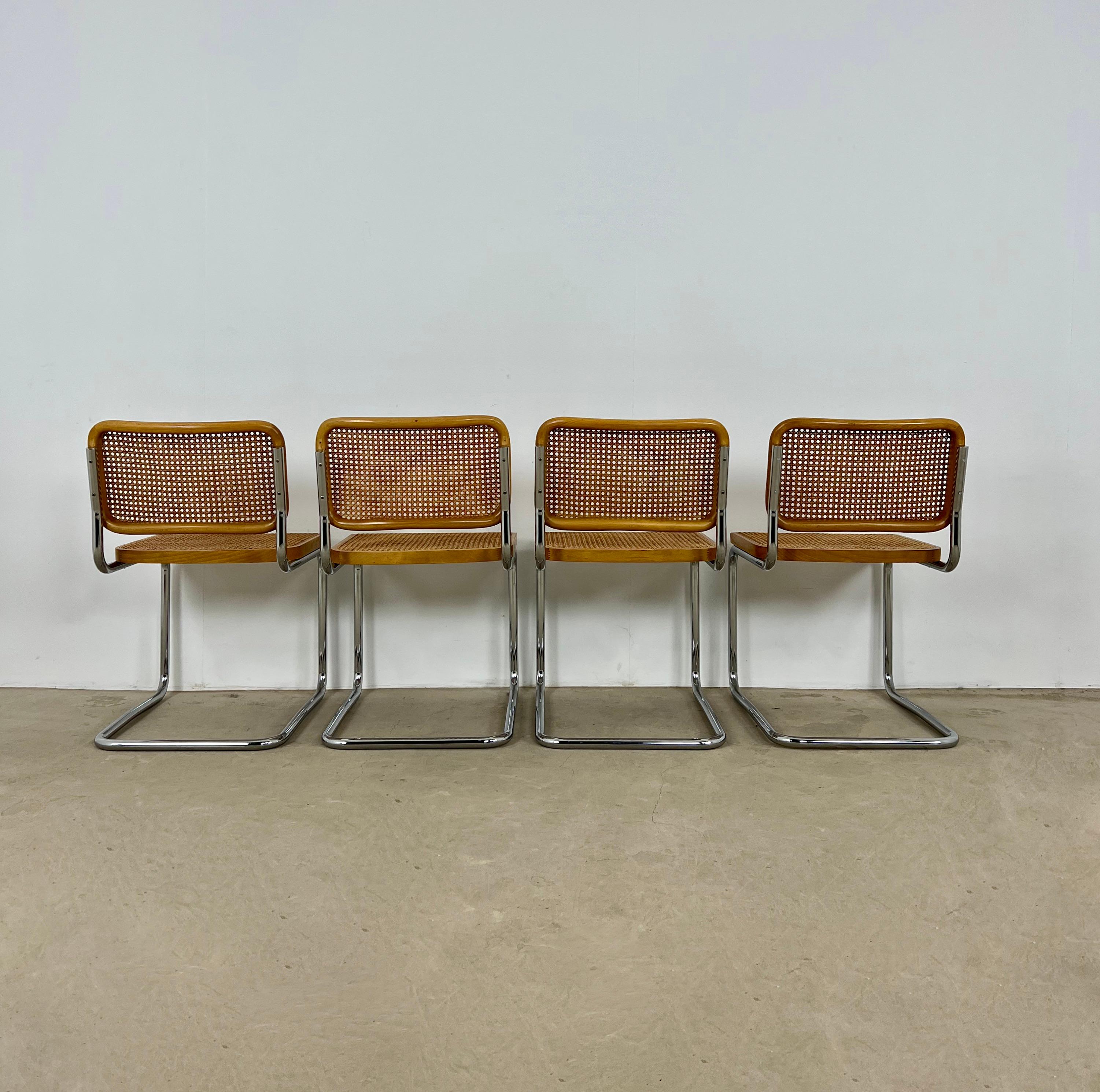 Gavina Dinning Chairs by Marcel Breuer, 1980s, Set of 4 1