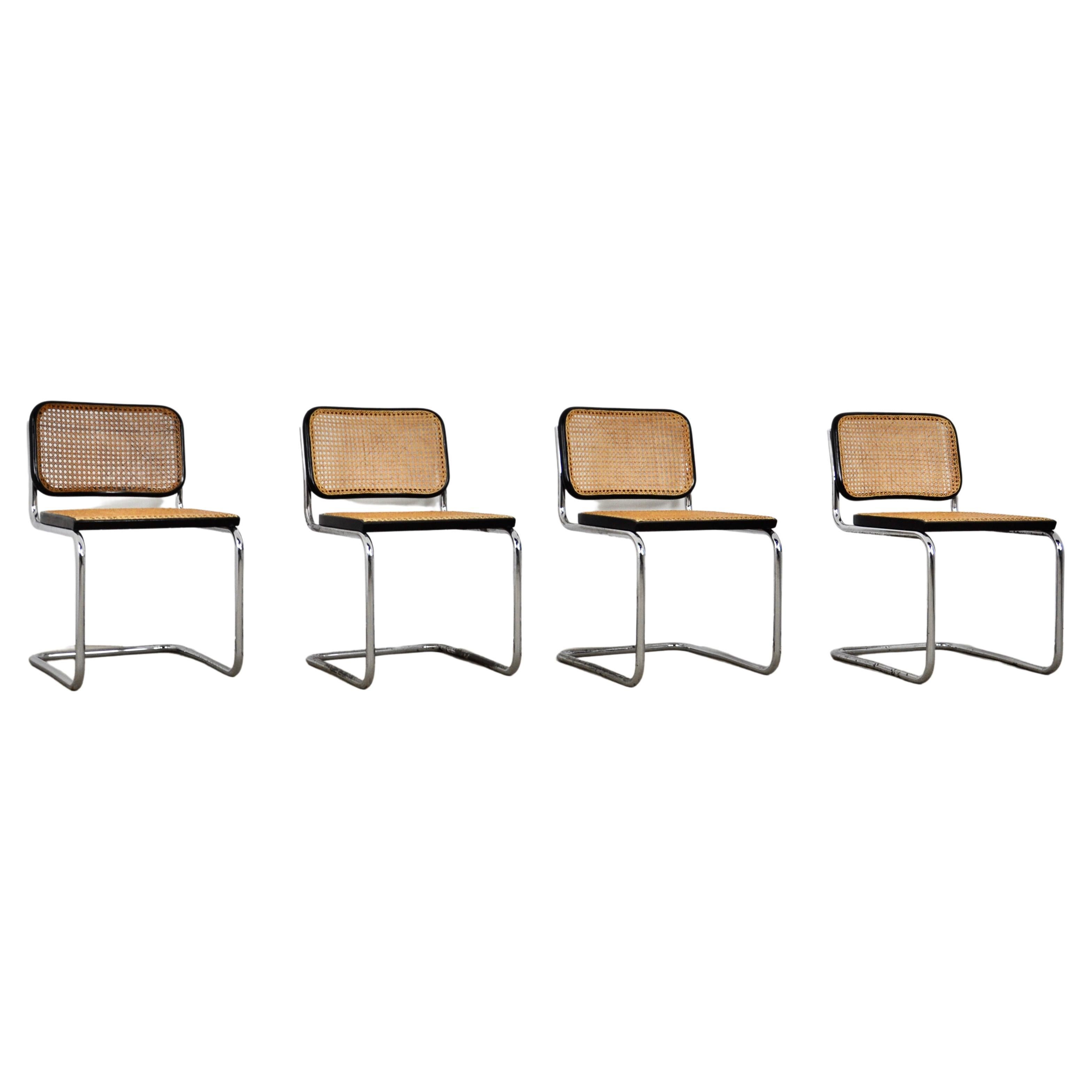 Gavina Dinning Chairs by Marcel Breuer, 1980s, Set of 4