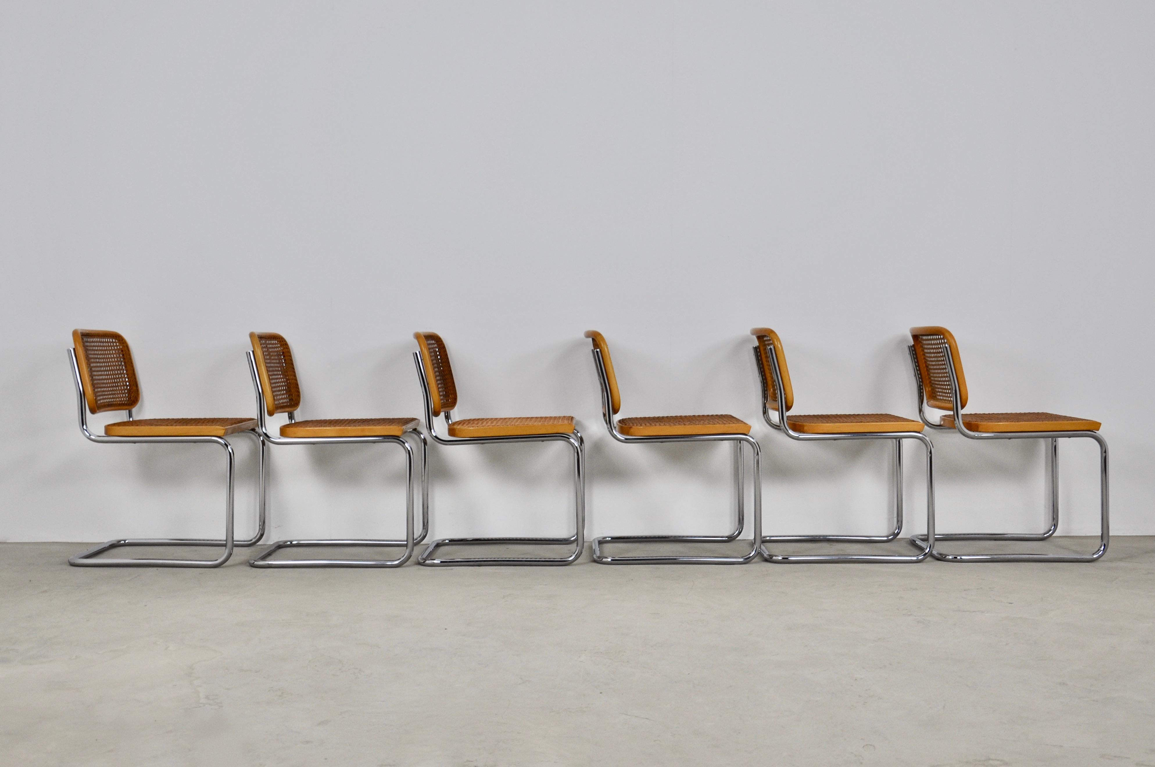Mid-Century Modern Gavina Dinning Chairs by Marcel Breuer, 1980s, Set of 6