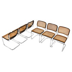Vintage Gavina Dinning Chairs by Marcel Breuer 1980s Set of 6
