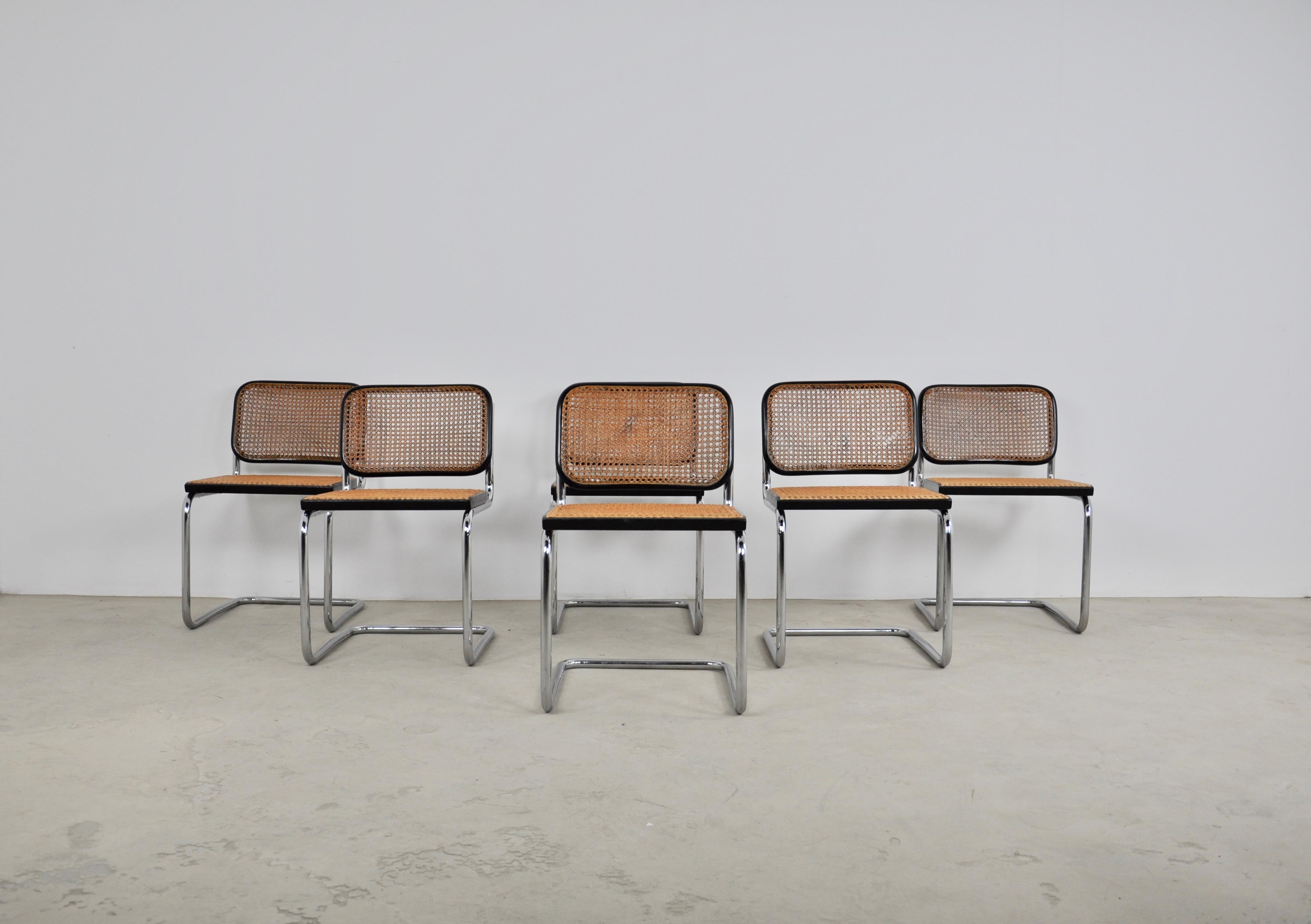 Gavina Dinning Chairs by Marcel Breuer 1980s Set of 6 1