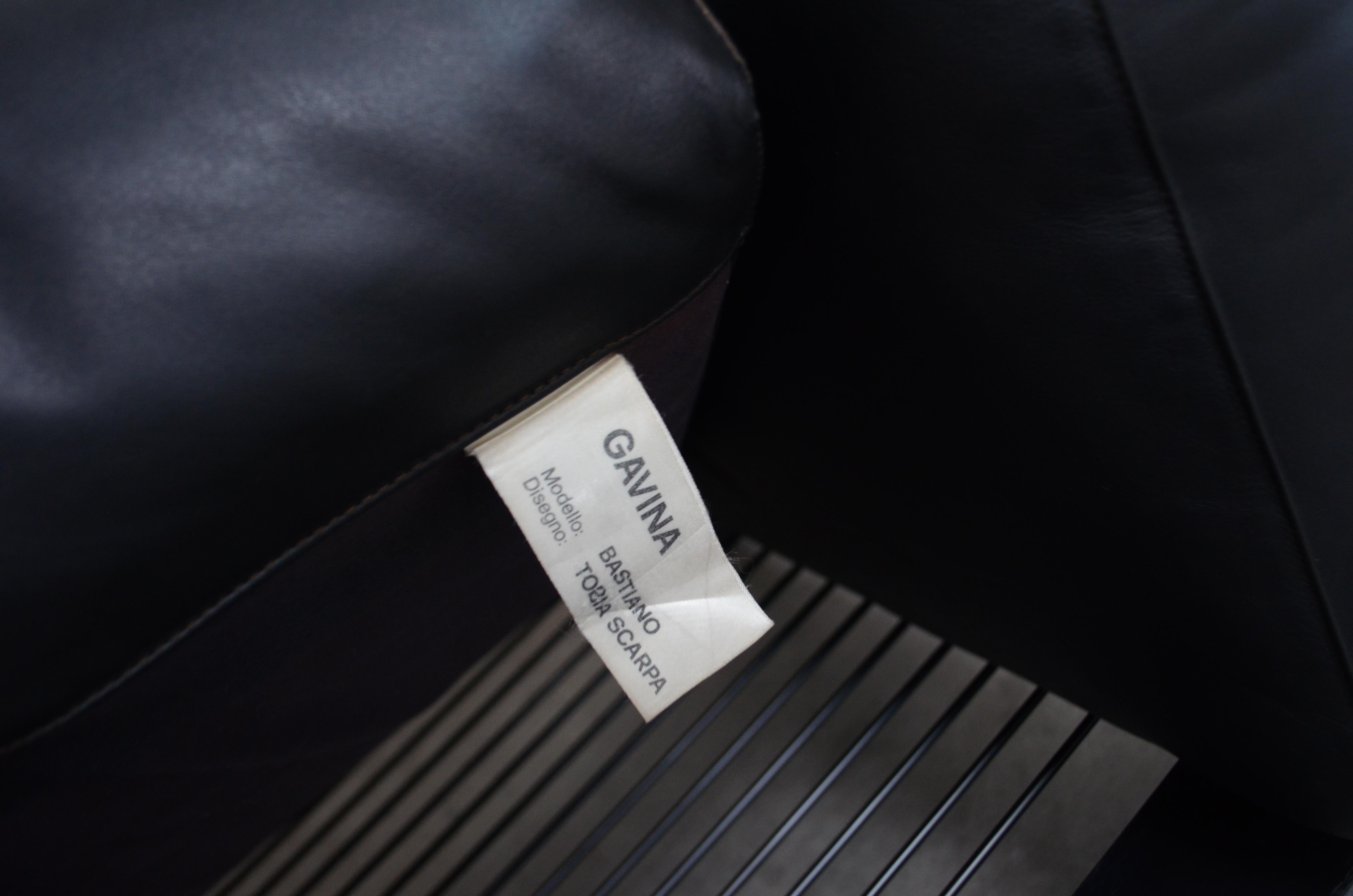 Gavina Leather Sofa Model Bastiano design Tobia & Afra Scarpa 5