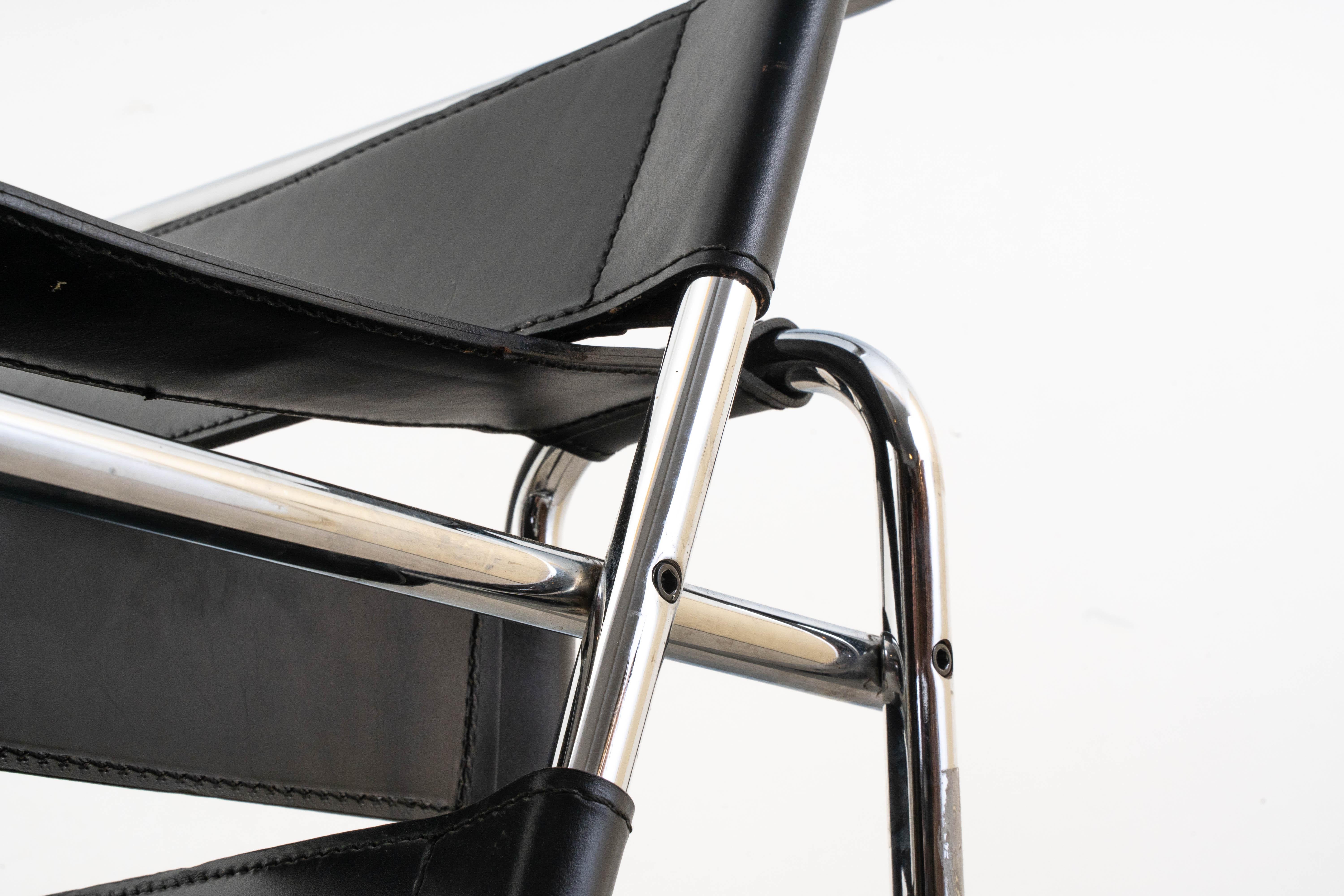 Gavina - Marcel Breuer - Poltrona (2) - Sedia Wassily - Pelle di caviale in vendita 7