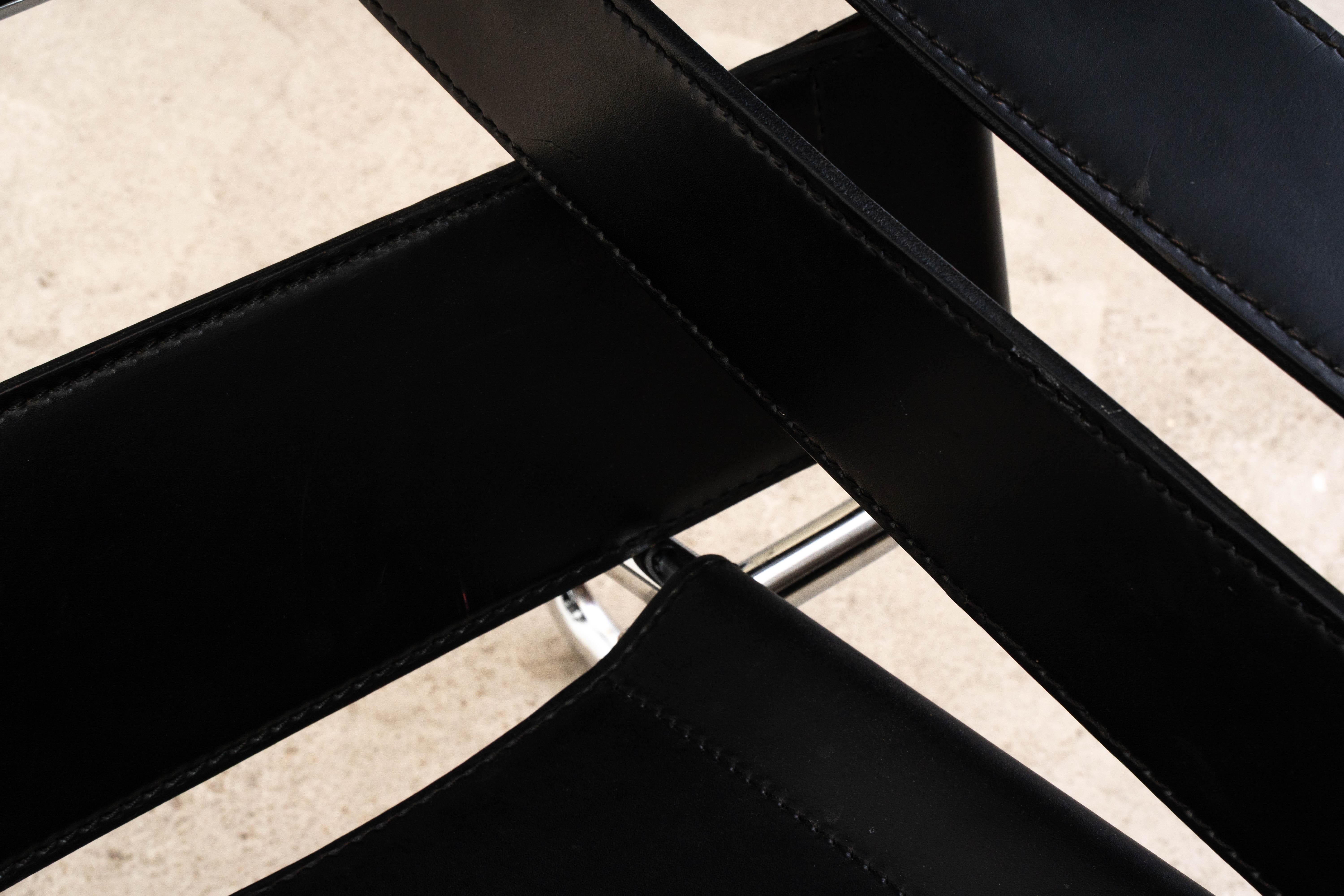 Gavina - Marcel Breuer - Poltrona (2) - Sedia Wassily - Pelle di caviale in vendita 8