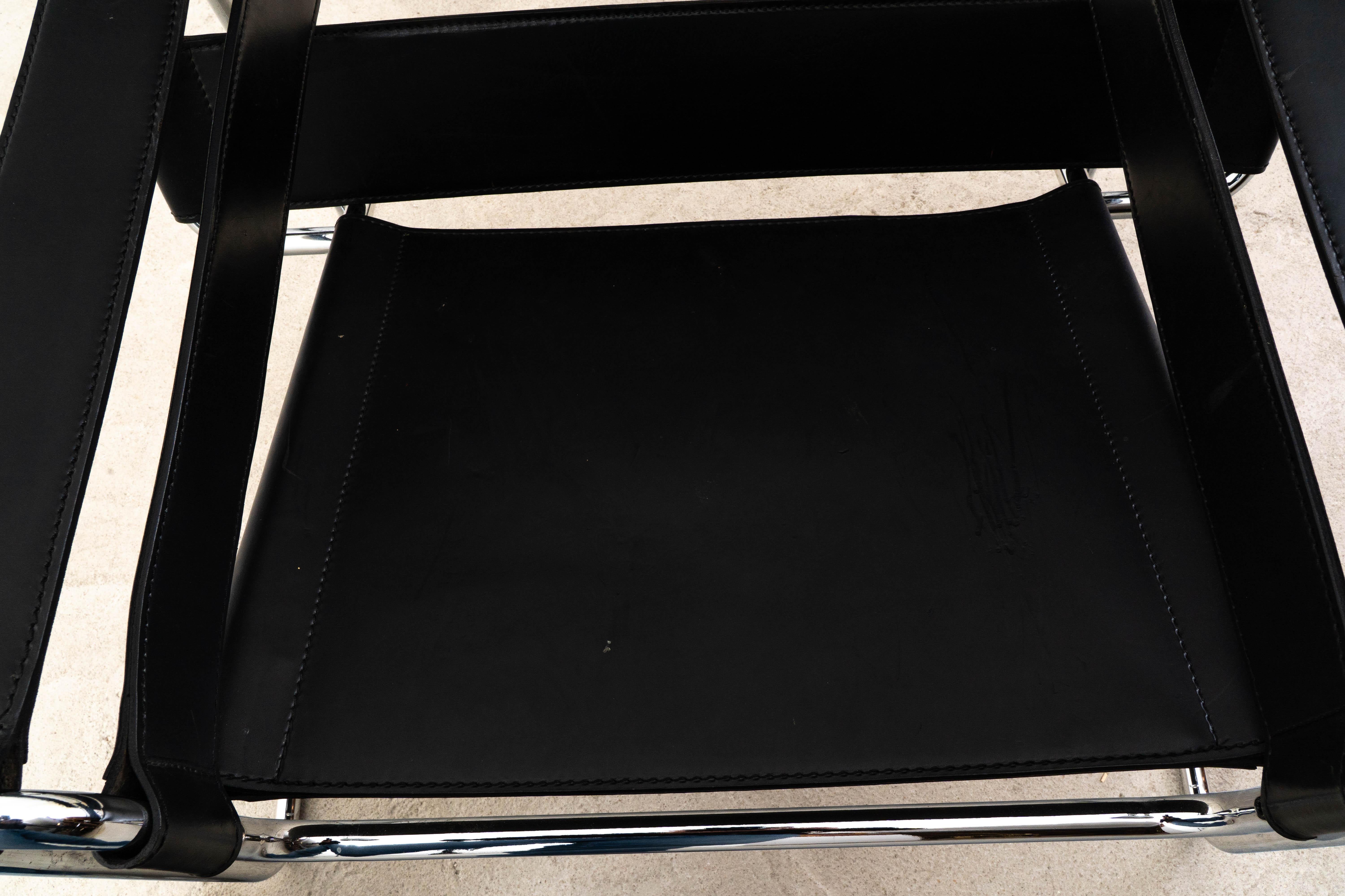 Gavina - Marcel Breuer - Poltrona (2) - Sedia Wassily - Pelle di caviale in vendita 9