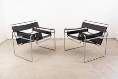 Gavina - Marcel Breuer - Fauteuil (2) - Wassily Chair - Caviar cuir