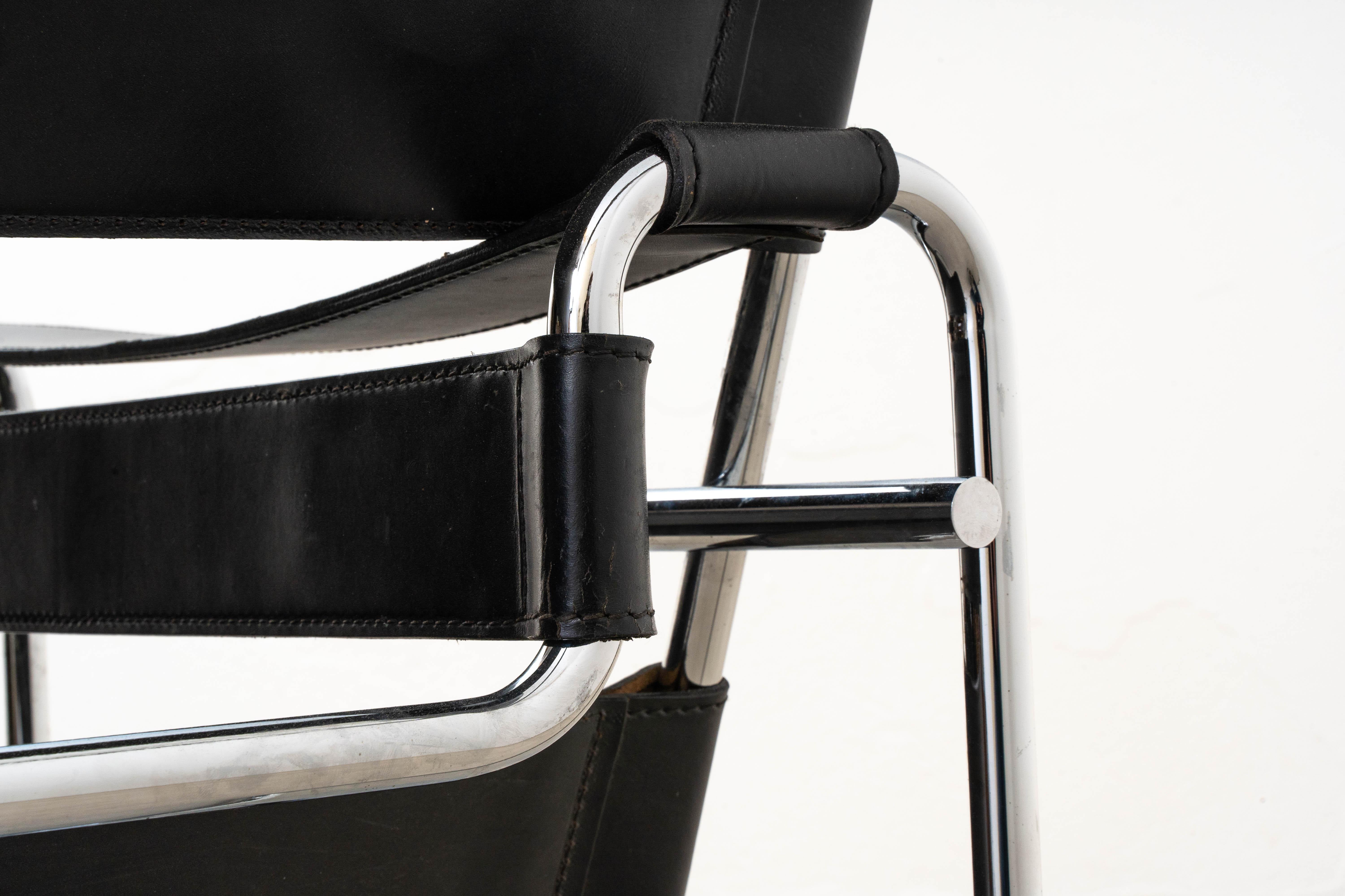 Gavina - Marcel Breuer - Poltrona (2) - Sedia Wassily - Pelle di caviale in vendita 14
