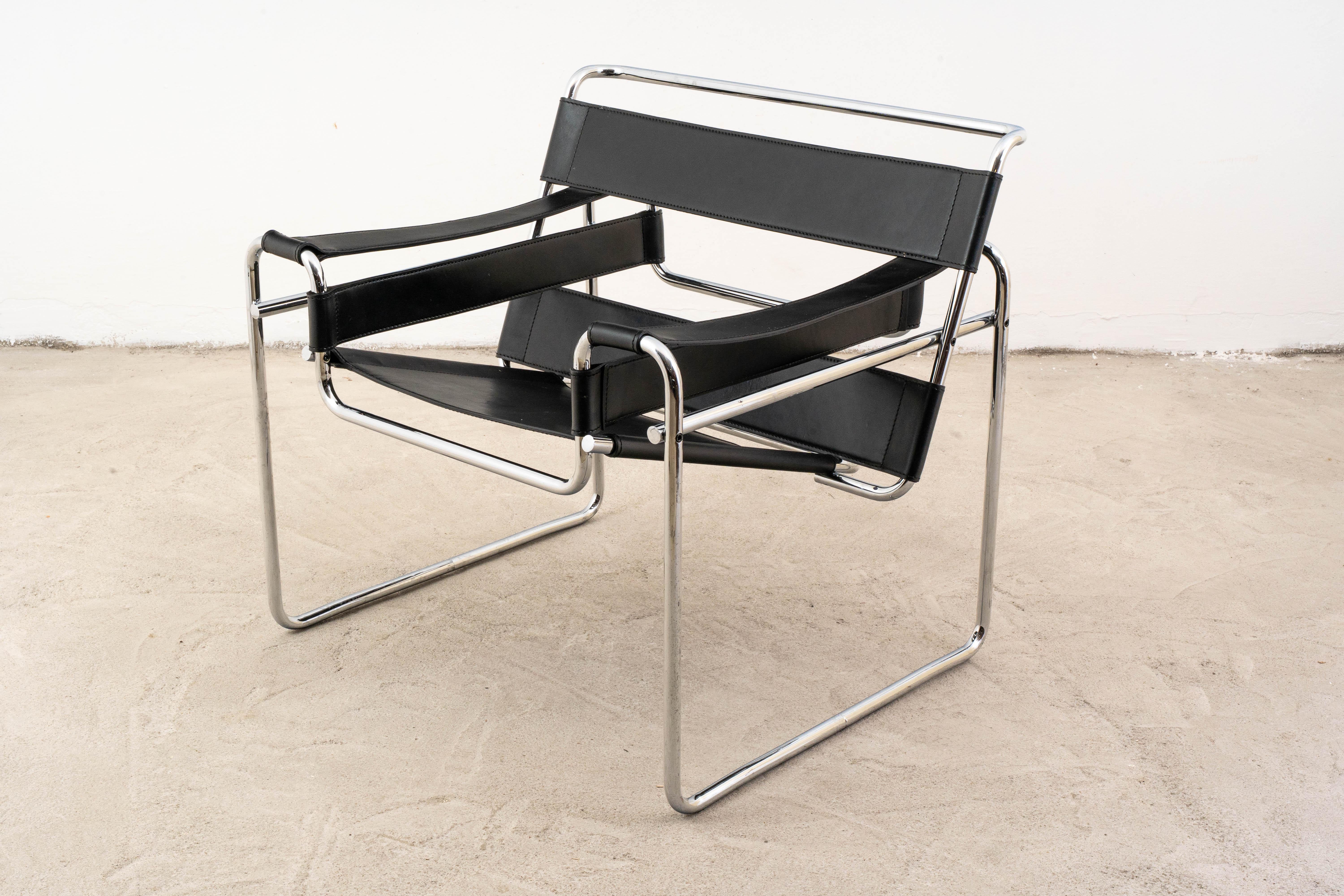 Bauhaus Gavina - Marcel Breuer - Poltrona (2) - Sedia Wassily - Pelle di caviale in vendita