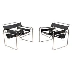 Gavina - Marcel Breuer - Sillón (2) - Silla Wassily - Piel caviar
