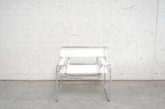 Gavina Wassily Chair Leather White by Marcel Breuer