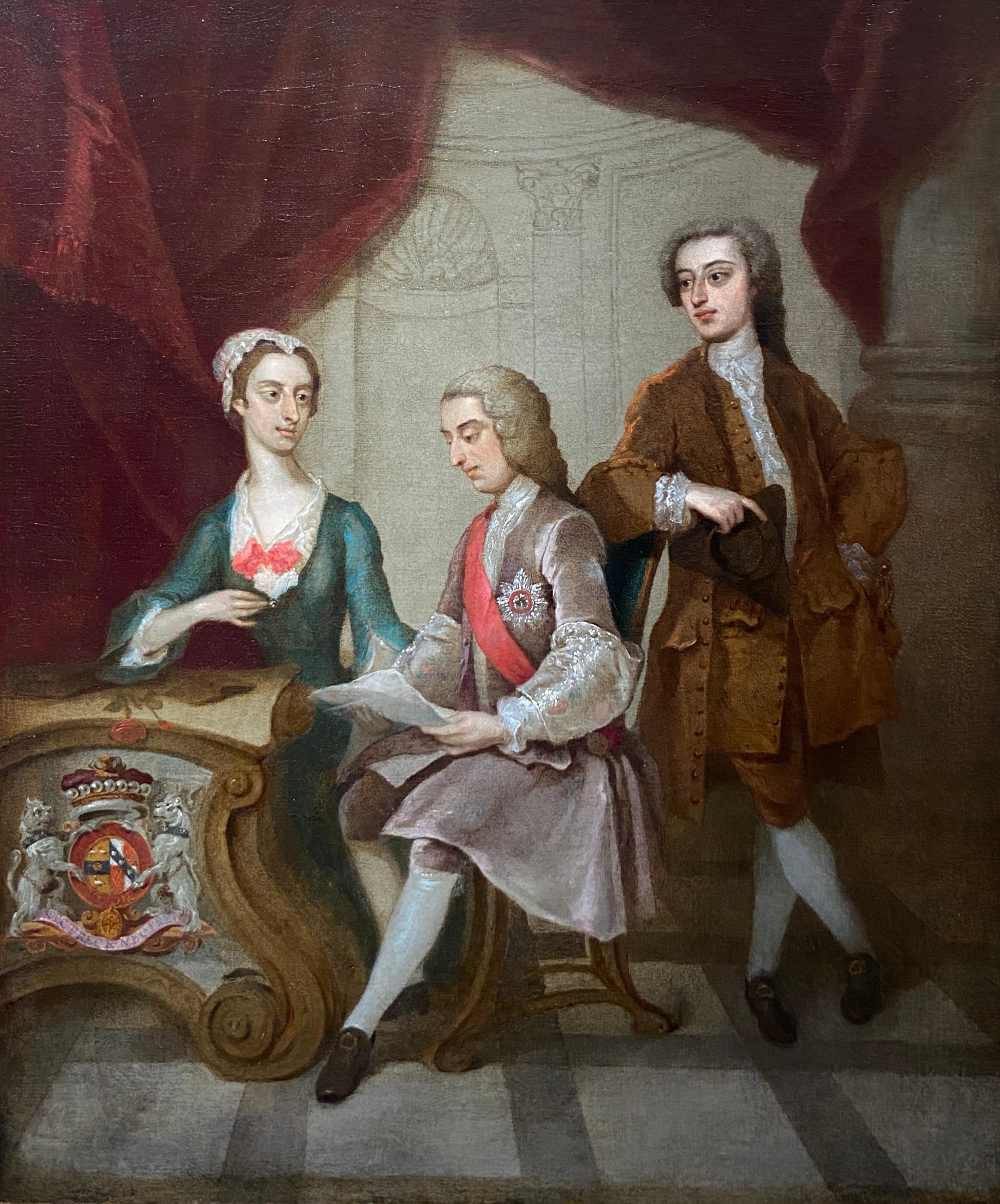 Gawen Hamilton Figurative Painting - William, 1st Viscount Bateman and Family