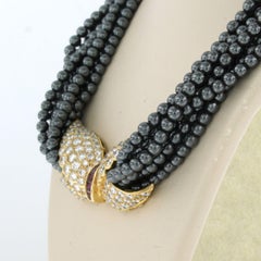 Gay Freres -18k gold with ruby, brilliant cut diamonds up to 7.00ct and hematite