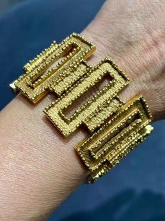 Gay Freres 1960s geometric 18k gold bracelet