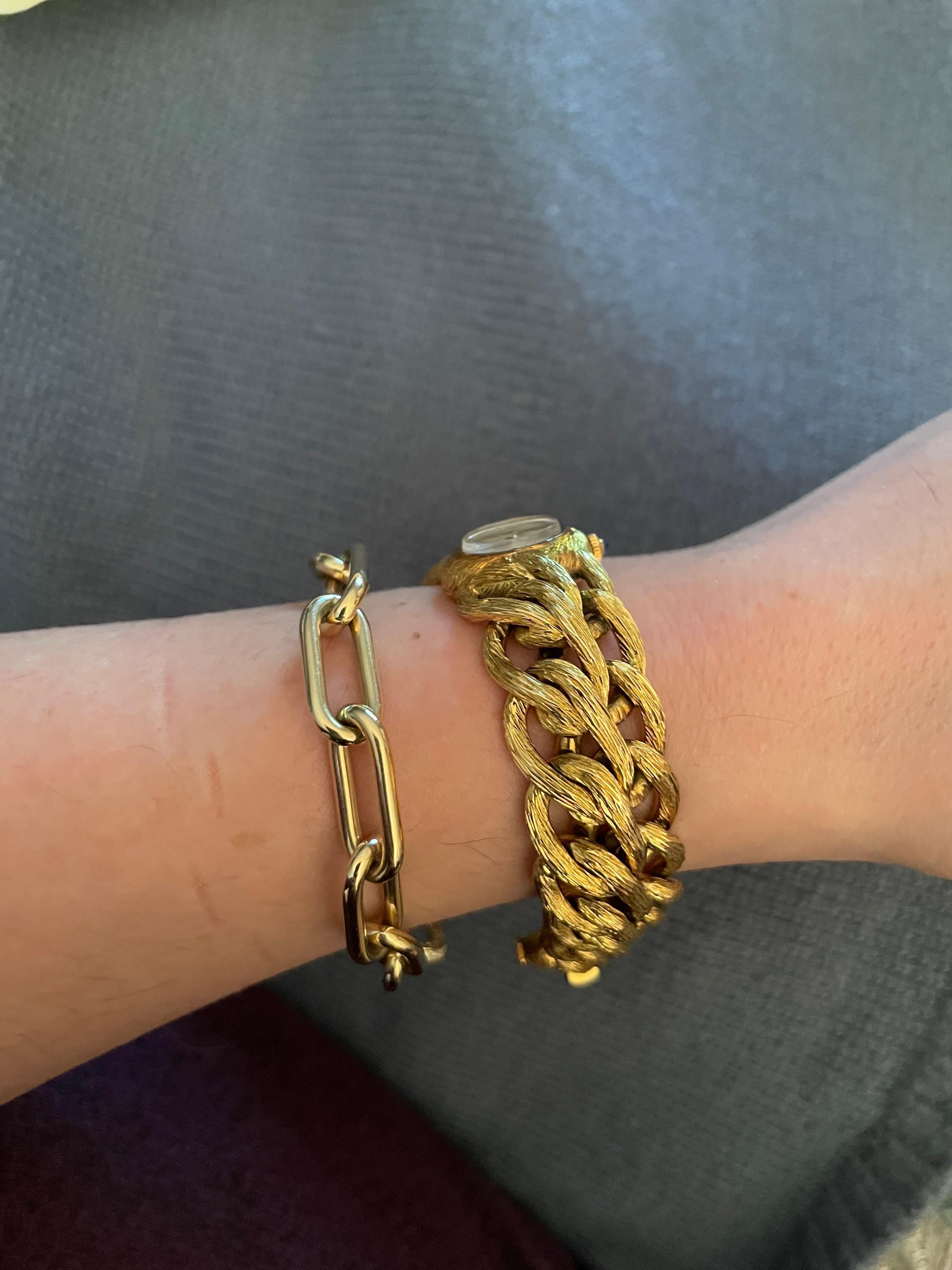 Gay Frères Corum 18 Karat Yellow Gold Ladies Wristwatch 122.8 Grams 4