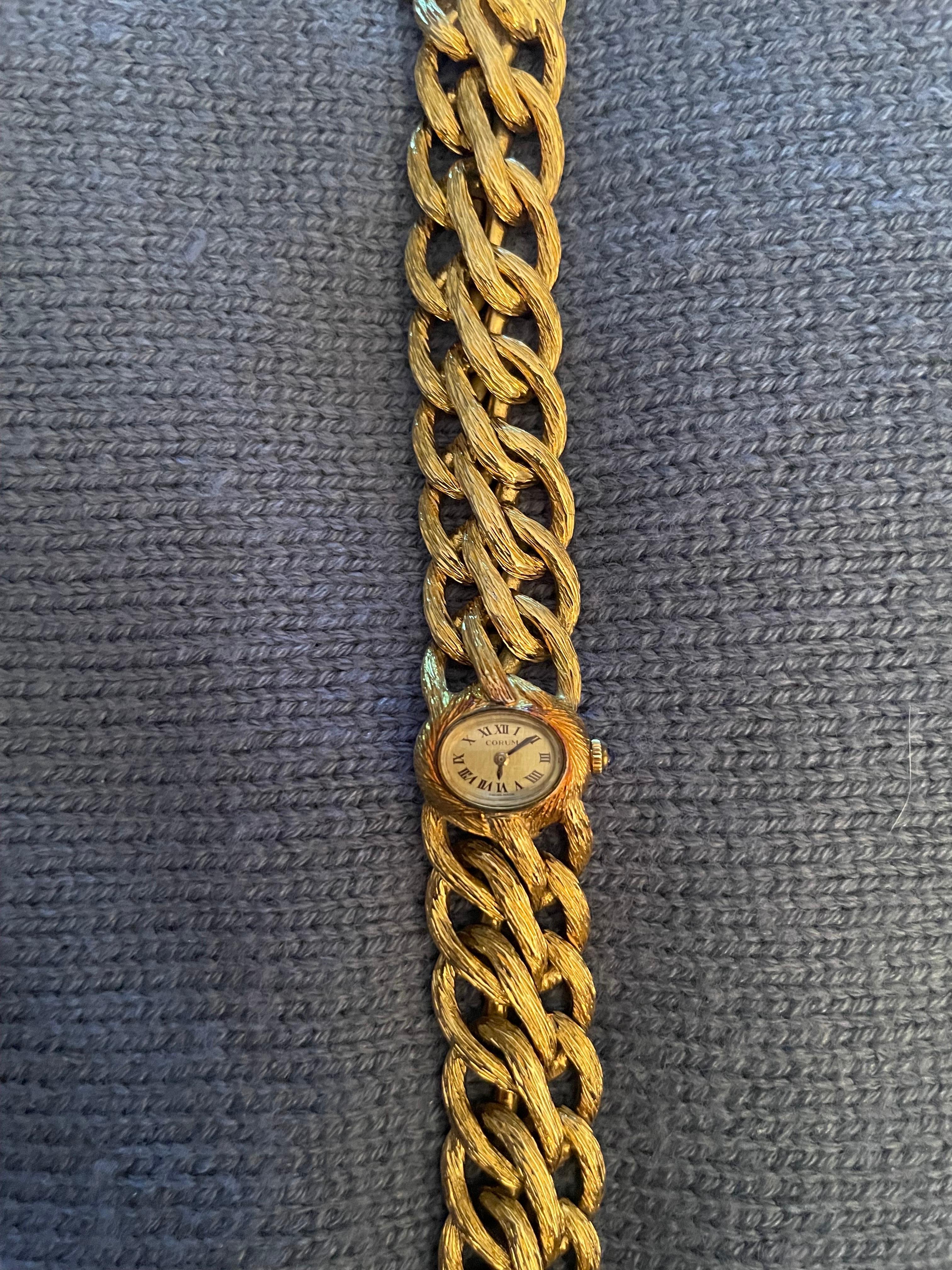 Gay Frères Corum 18 Karat Yellow Gold Ladies Wristwatch 122.8 Grams For Sale 8