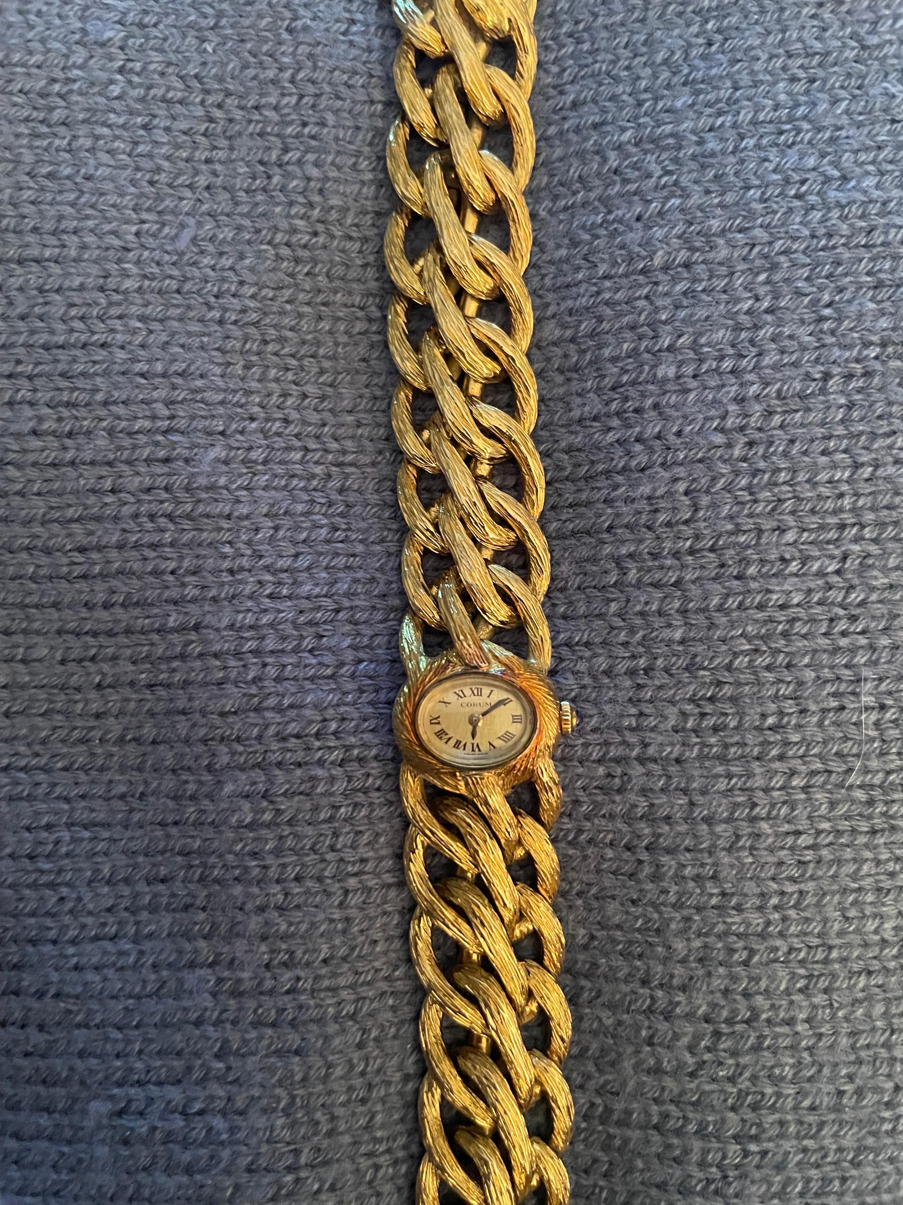 Gay Frères Corum 18 Karat Yellow Gold Ladies Wristwatch 122.8 Grams 8