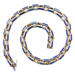 Gay Frères Lapis Lazuli and Gold Chain