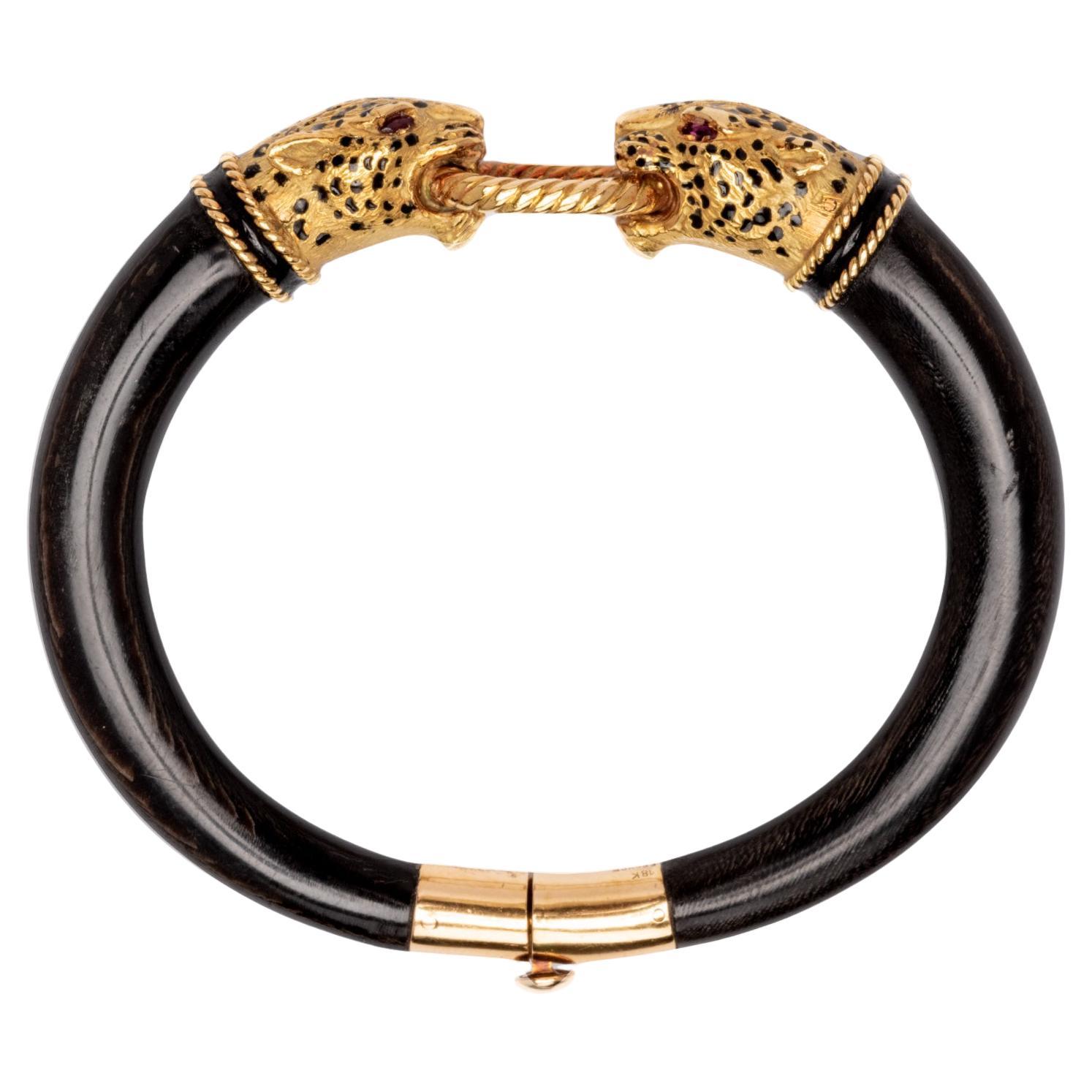 Gay Freres Pulsera Pantera de Madera