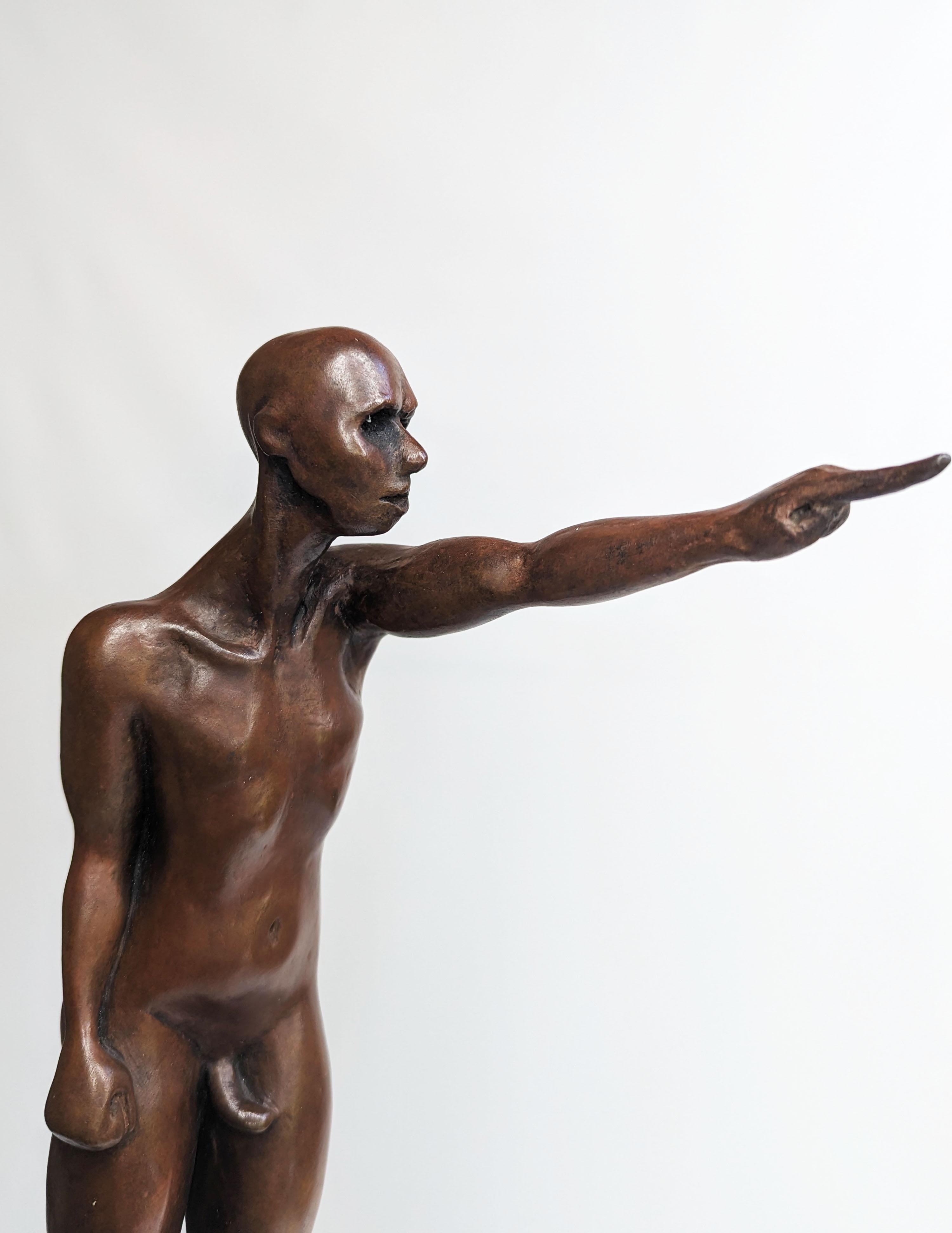Bronze Sculpture -- J' Accuse For Sale 4