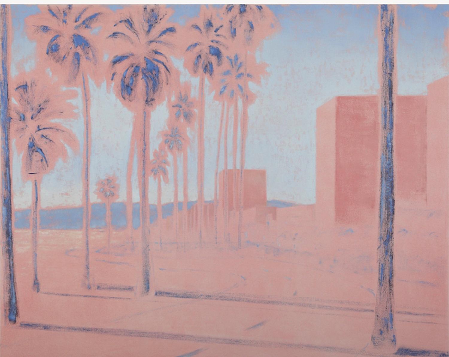Gay Summer Rick  Landscape Painting – Ein ruhiger Ort an der Strandpromenade