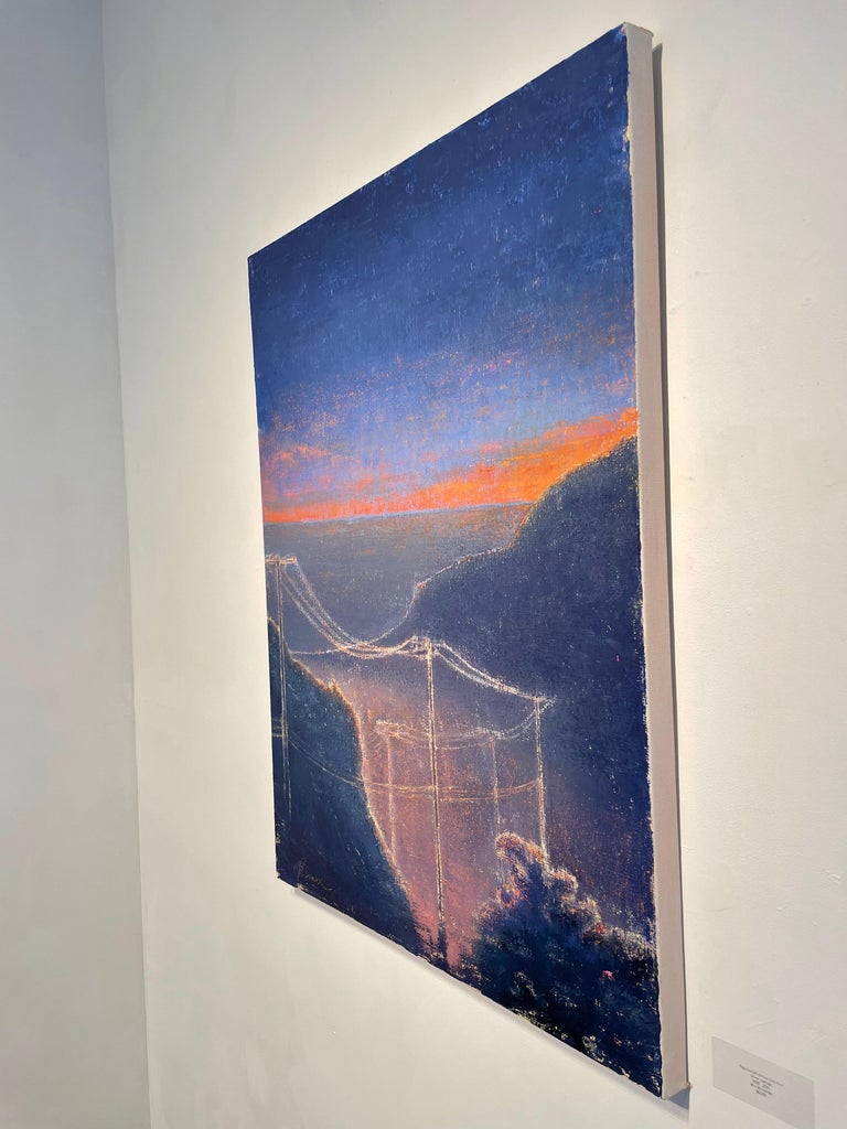 Fog Sunset Above One Gun - Painting by Gay Summer Rick 