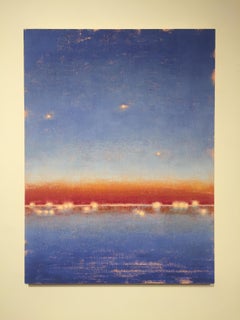 Gay Summer Rick, Night Lights from the Highway, Öl auf Leinwand, 2018