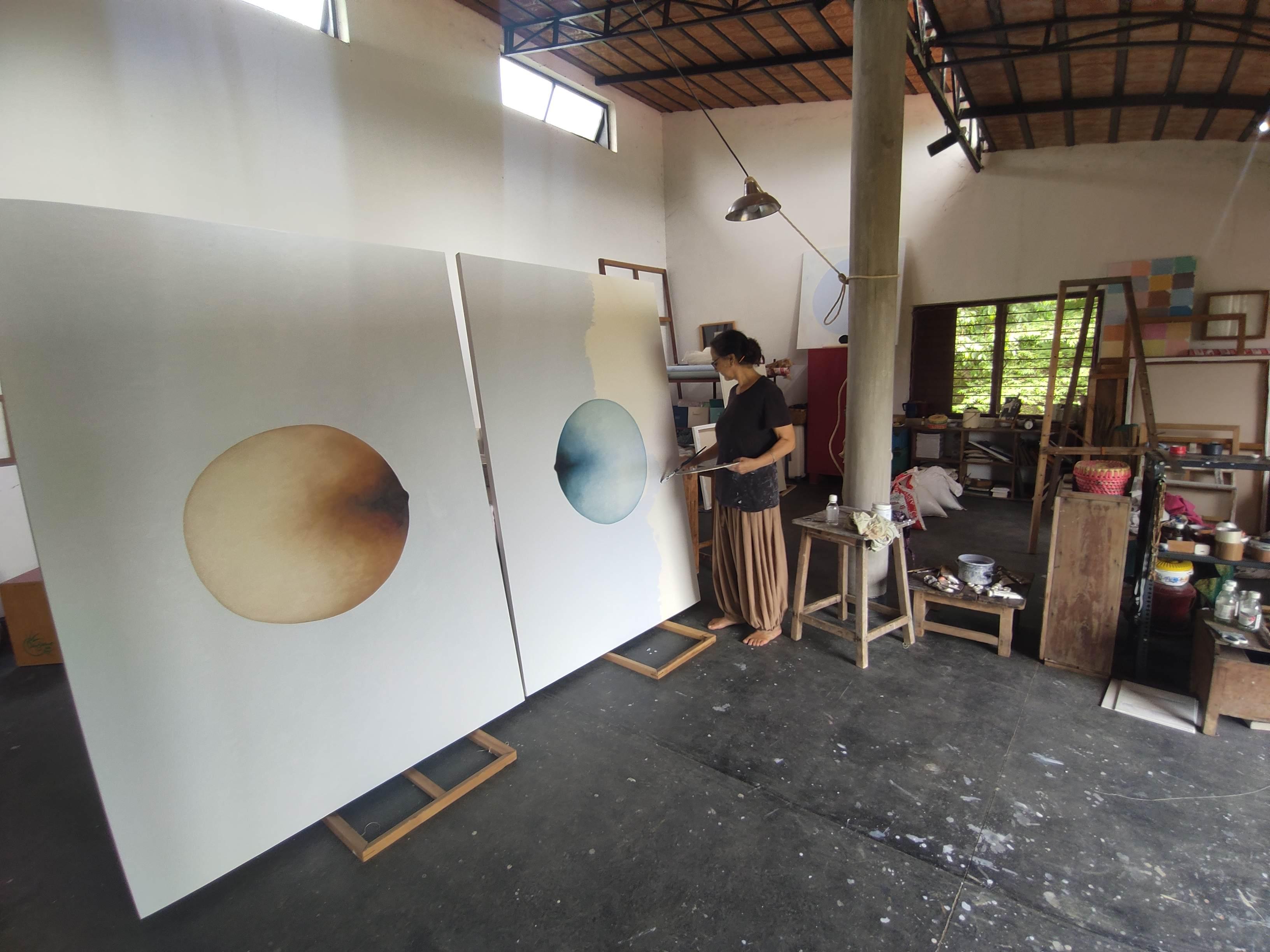 Peinture à l'huile abstraite sans titre 16a de 78