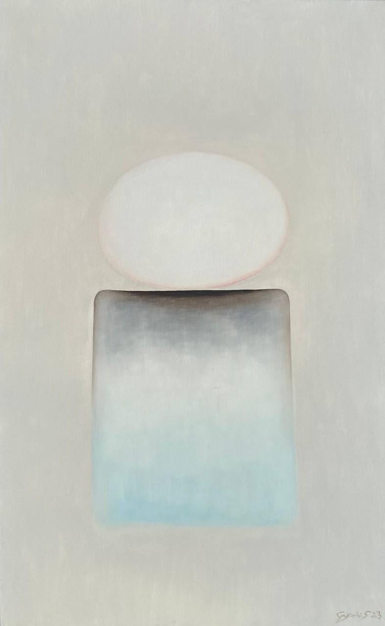 "Untitled 6.23" Abstract Oil Painting 58" x 36" inch by Gayatri Gamuz

This artwork ships rolled in a tube due to its size 

In search of silence, in search of the self.
Her work emerges from the silence within and the understanding of the oneness